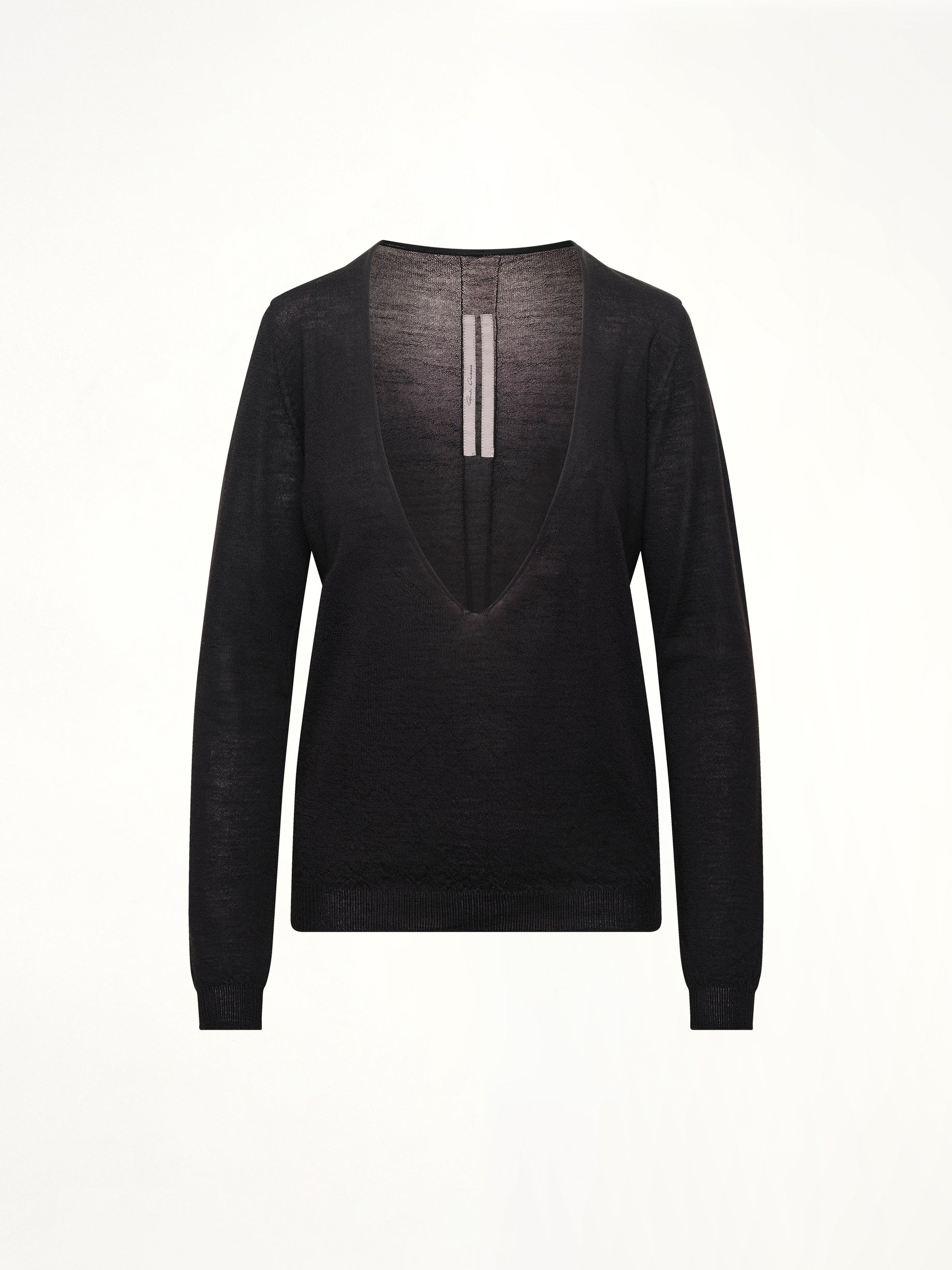 Extreme V Neck Pull in Black - Image 2