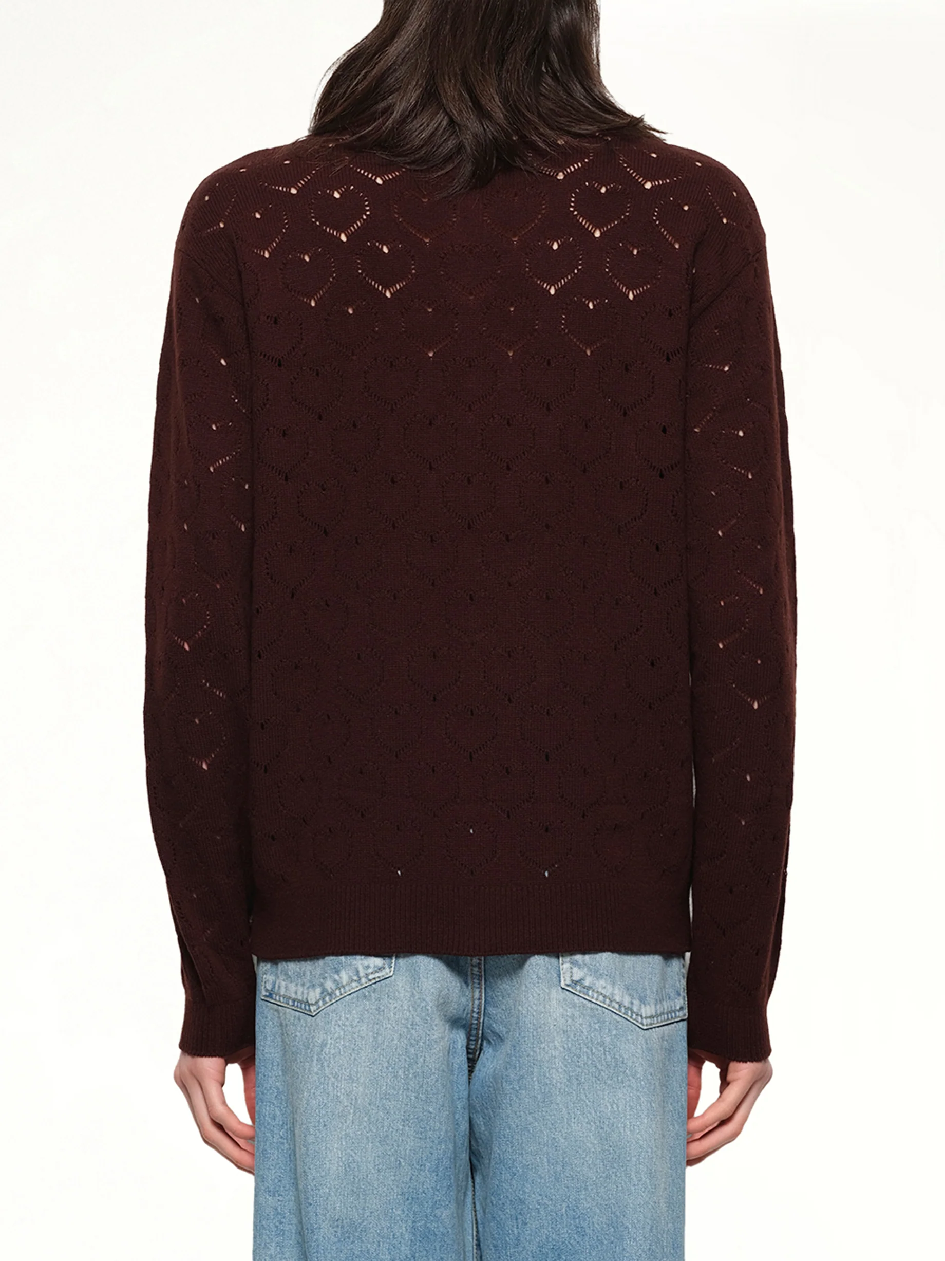Eyelet Polo in Dark Tobacco - Image 6