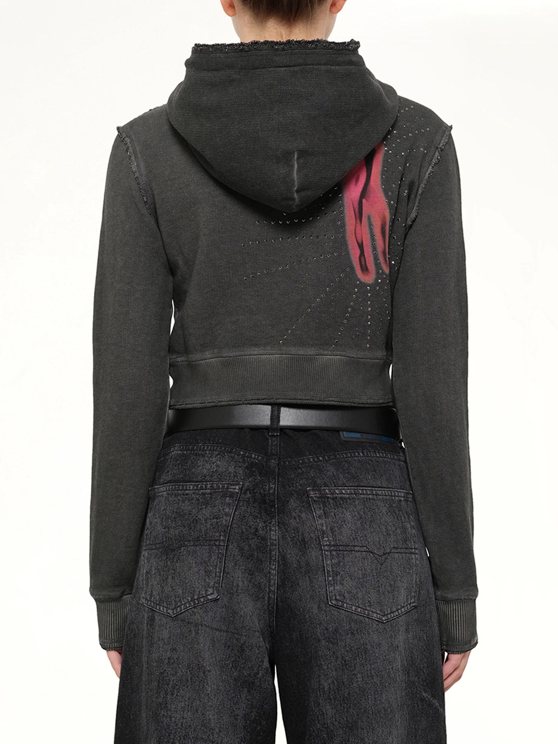 F-SLIMMY-HOOD-S3 Hoodie in Grey - Image 5