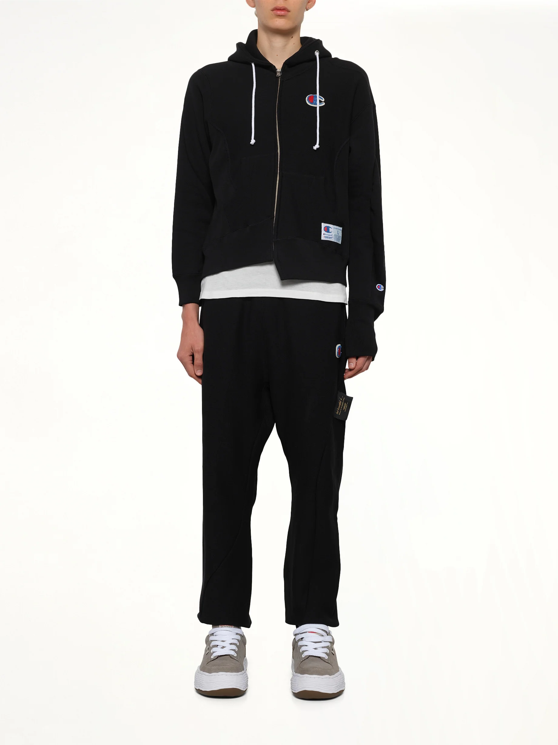 Undercover X Champion Zip Hoodie in Black - Image 7