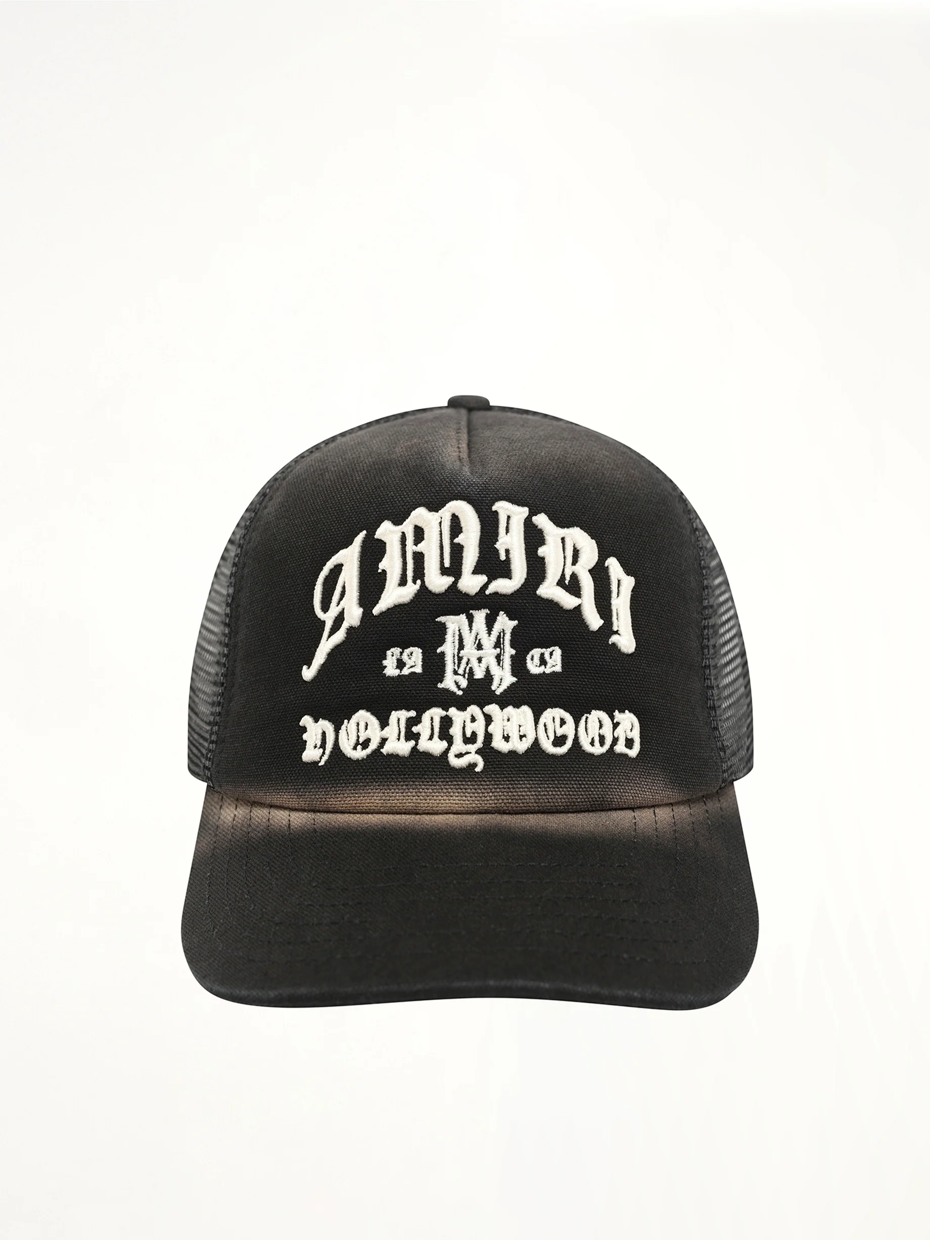 Faded Amiri Hollywood Trucker Hat in Black