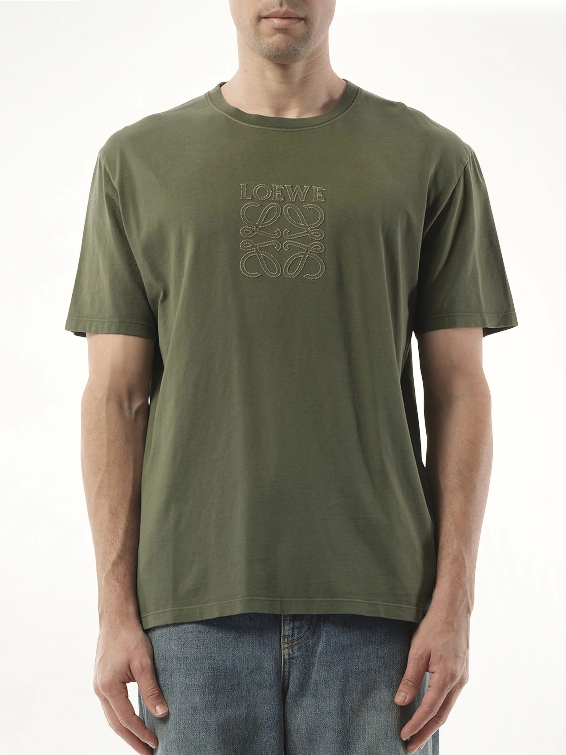 Faded Anagram T-Shirt in Khaki Green