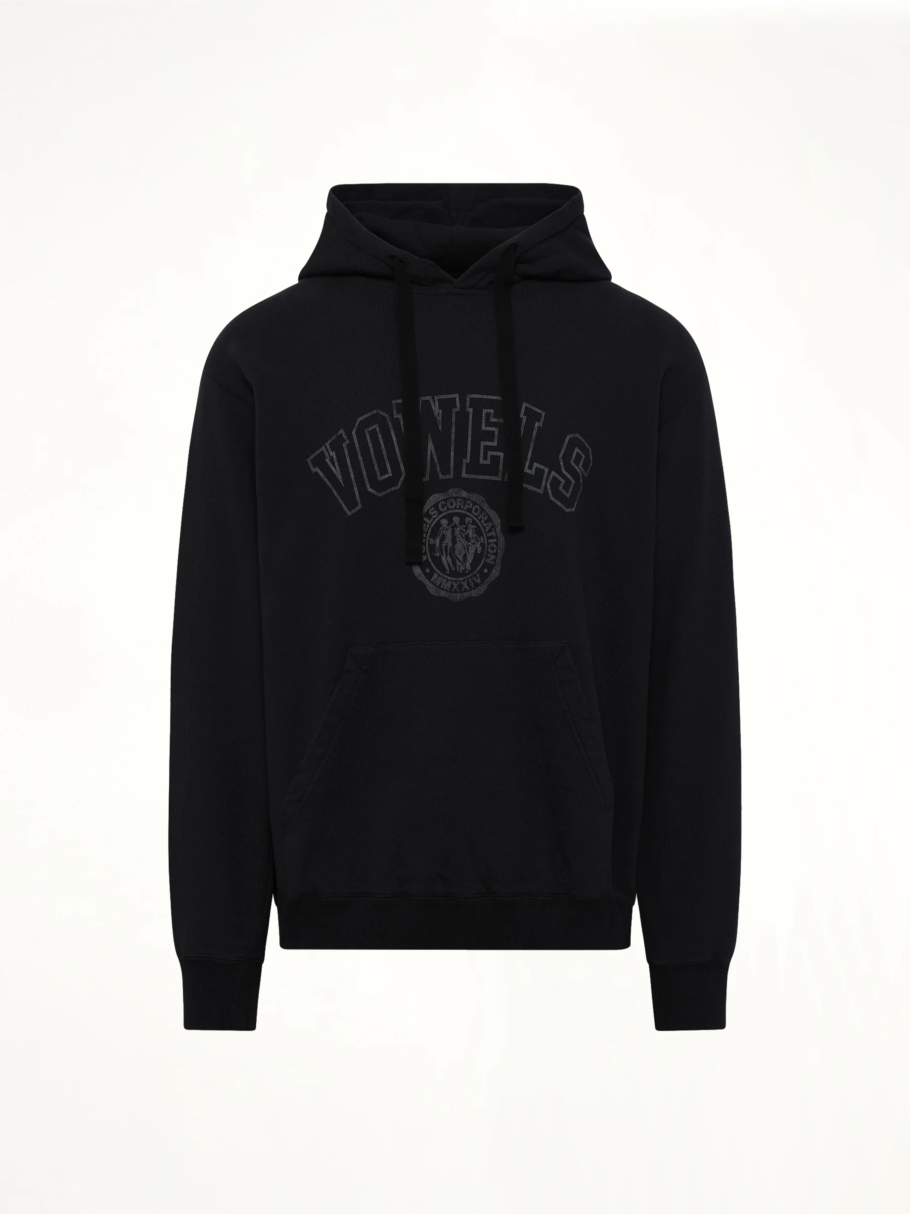 Faded Collegiate Hoodie in Black - Image 2