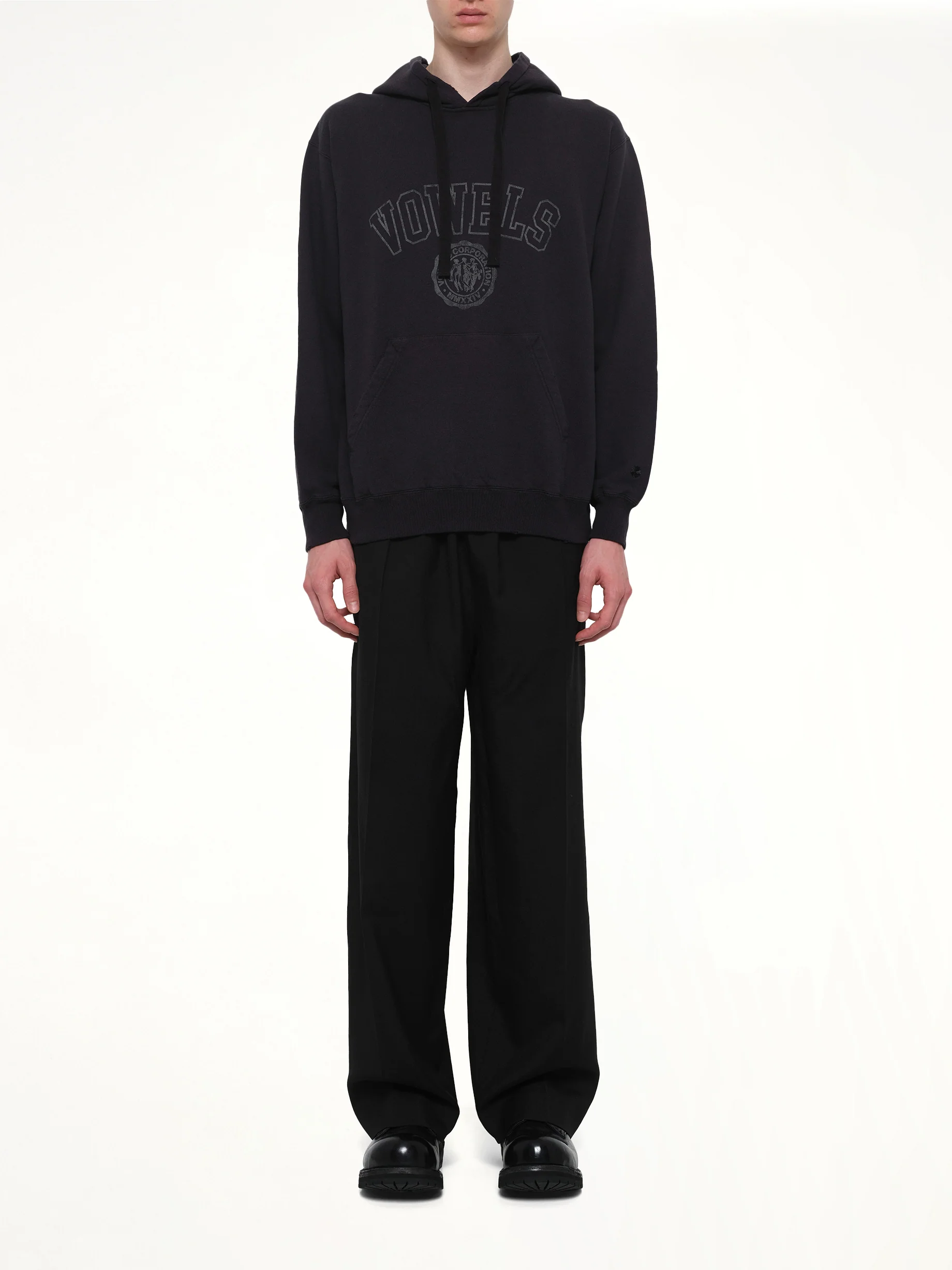 Faded Collegiate Hoodie in Black - Image 7