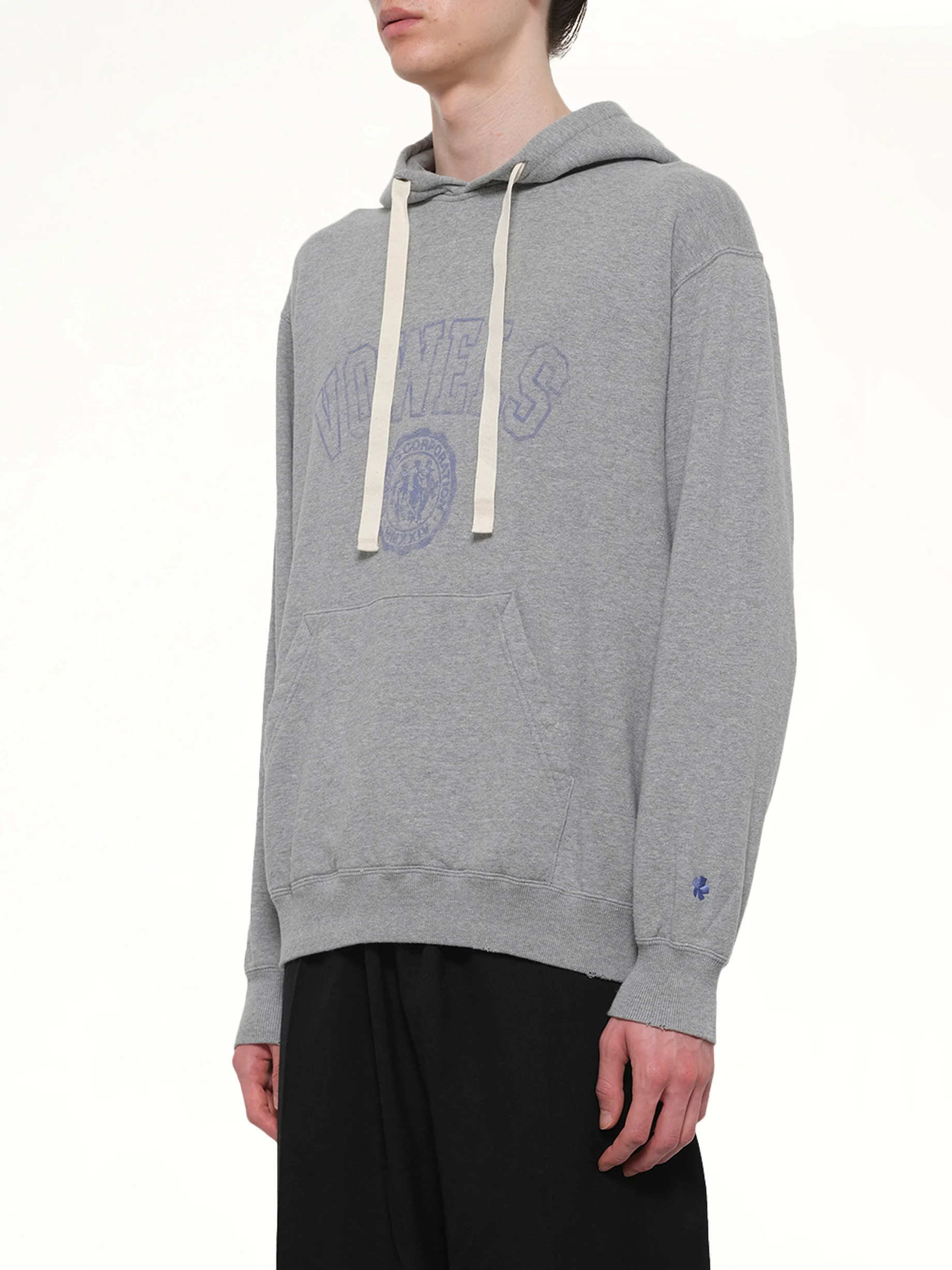 Faded Collegiate Hoodie in Grey Heather - Image 3