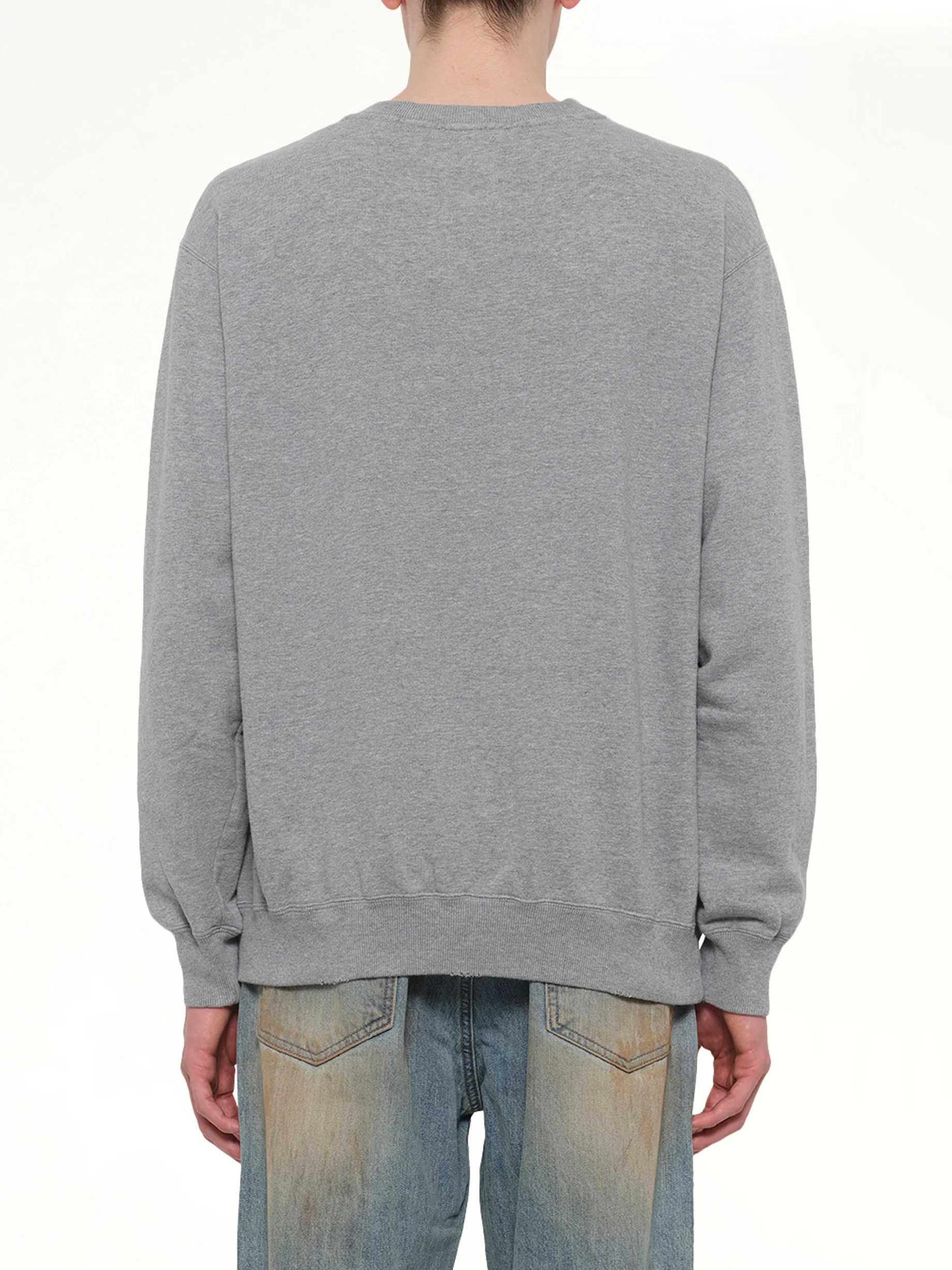 Faded Collegiate Sweatshirt in Grey Heather - Image 5