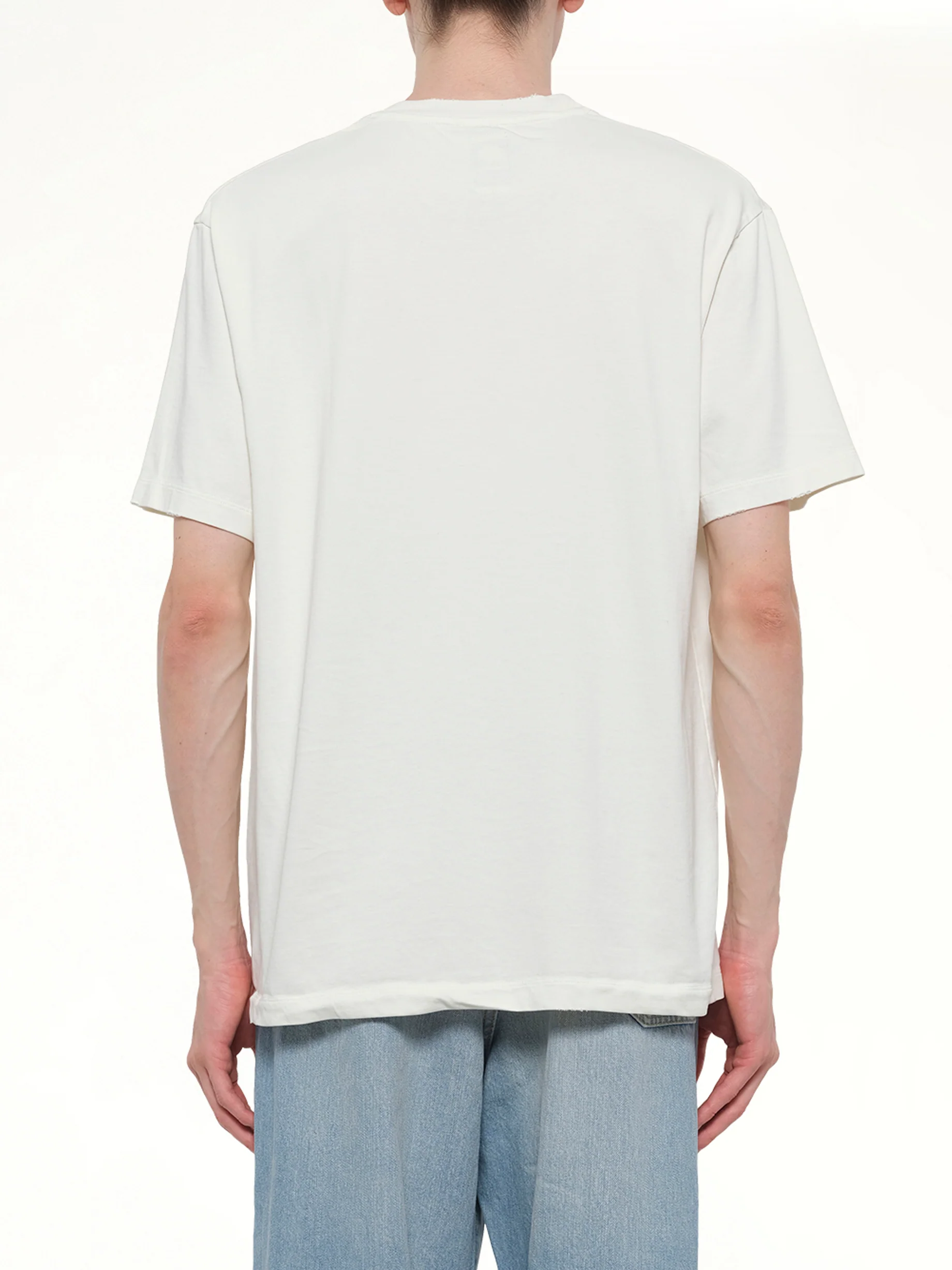 Faded Collegiate T-Shirt in White - Image 5