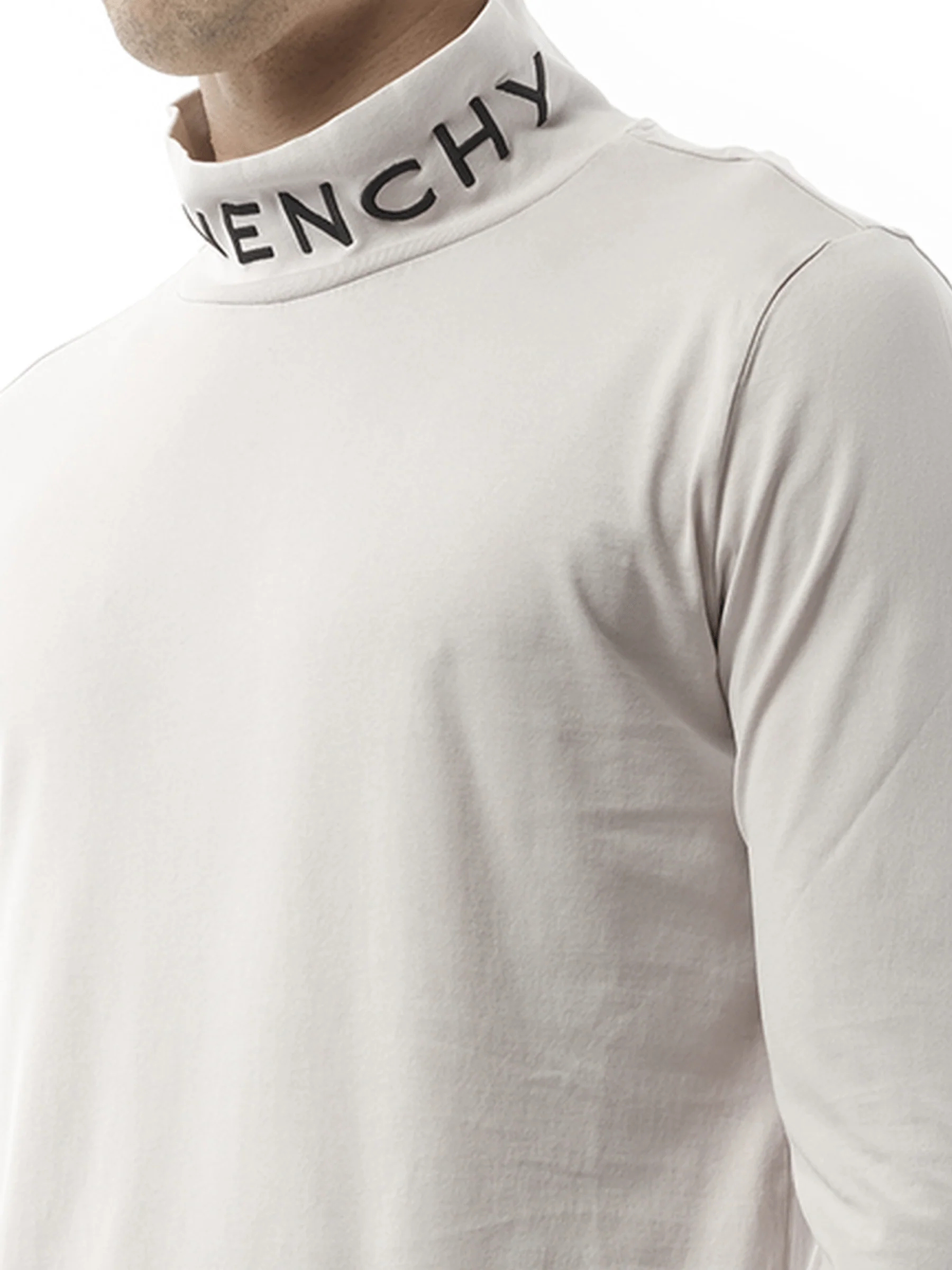 Faded Logo Dyed Long Sleeve T-Shirt in Cloud Grey - Image 3