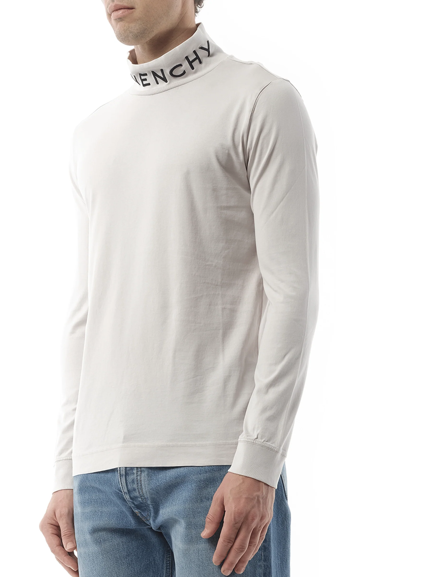 Faded Logo Dyed Long Sleeve T-Shirt in Cloud Grey - Image 5