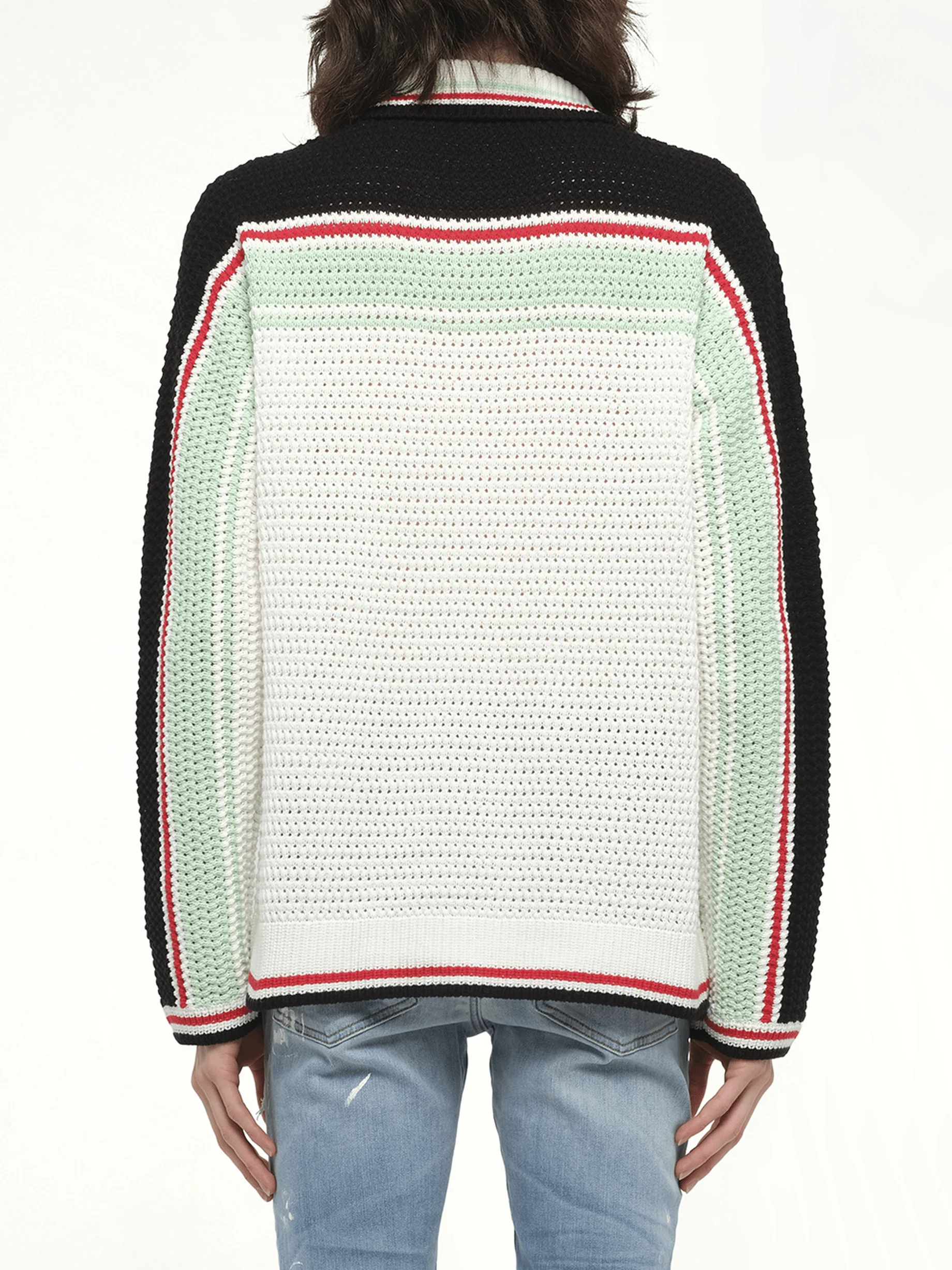 Faux Crochet Shirt in Multicolour - Image 6