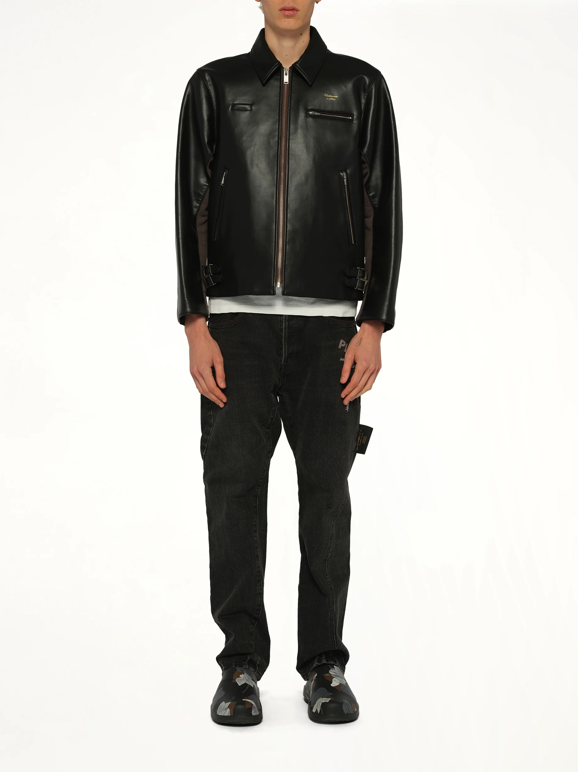 Faux Leather Blouson in Black - Image 7