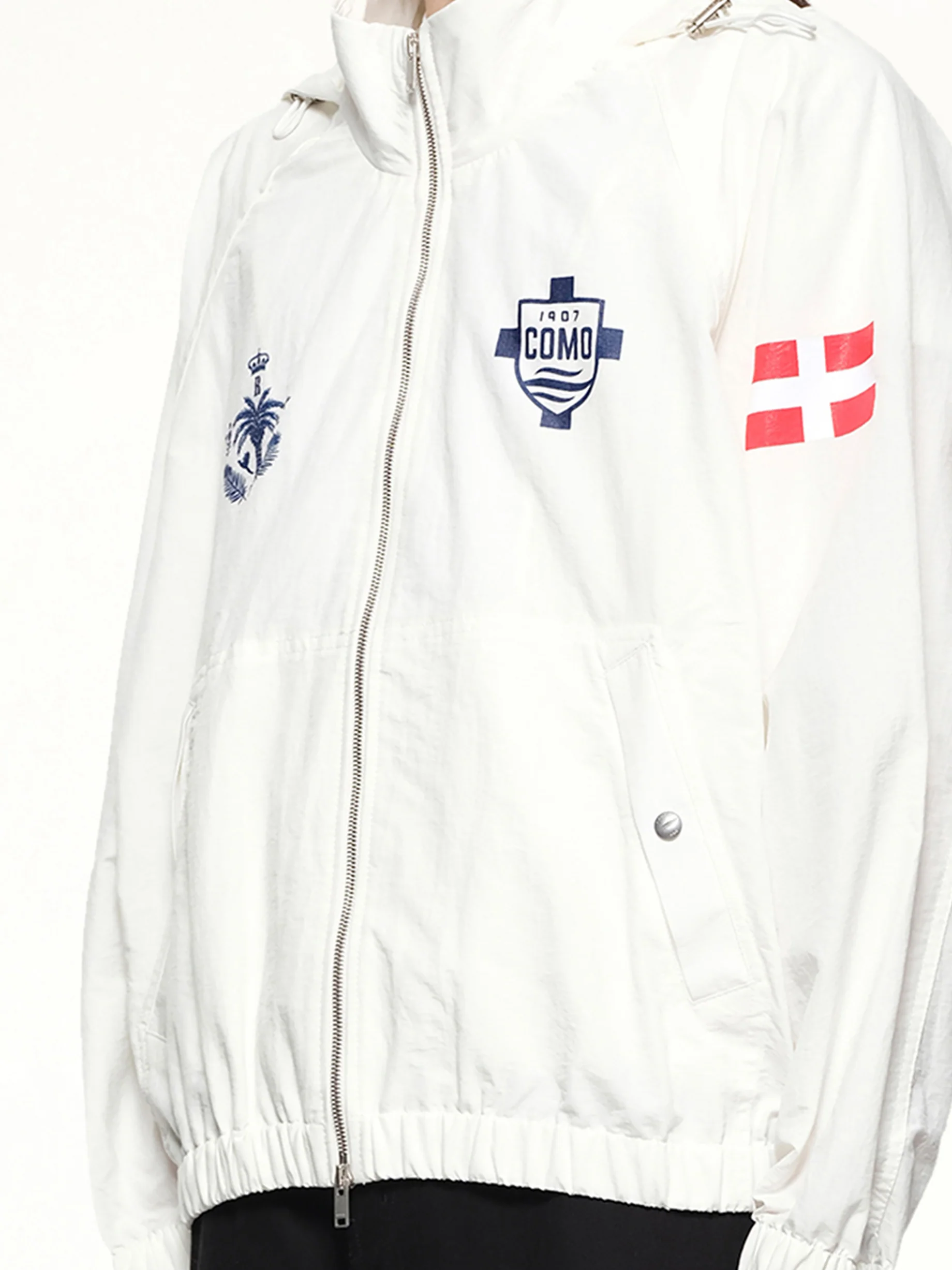 FC Como Track Jacket in White - Image 6