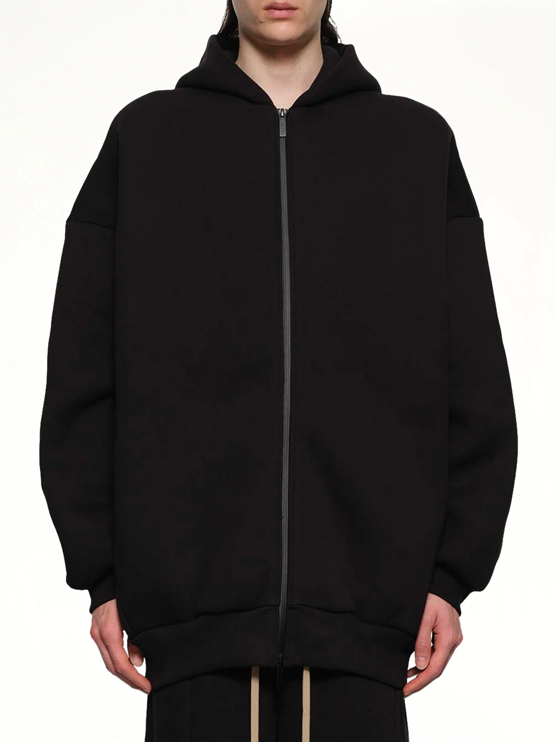 Zip Hoodie in Black
