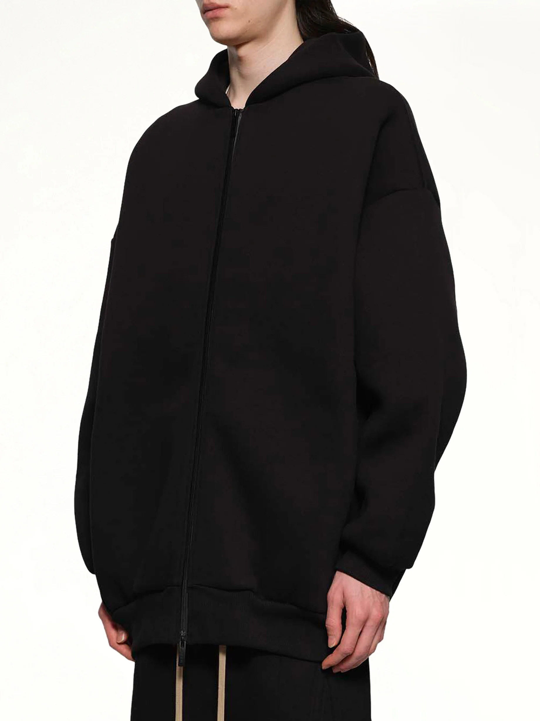 Zip Hoodie in Black - Image 3