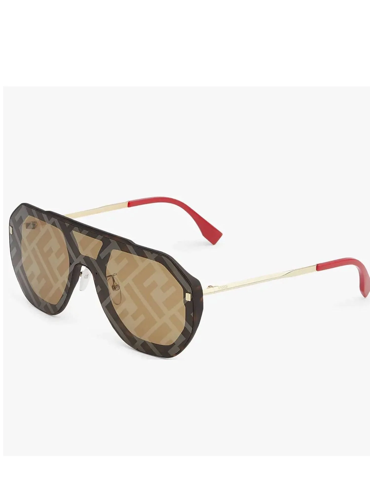 Fendi FE40006U 0052G Aviator Sunglasses in Havana/Grey