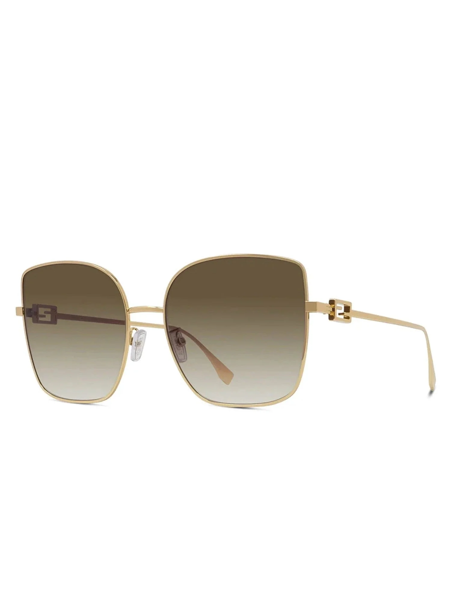 Fendi FE40013U 5930F Rectangle Sunglasses in Gold - Image 2