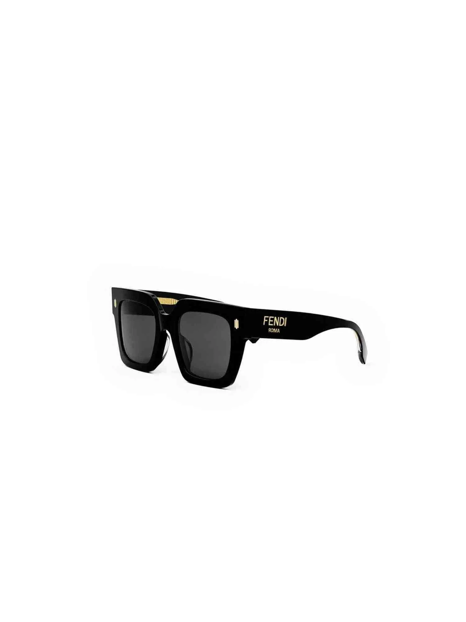 Fendi FE40101F 5201A D-Frame Acetate Sunglasses in Beige Gold