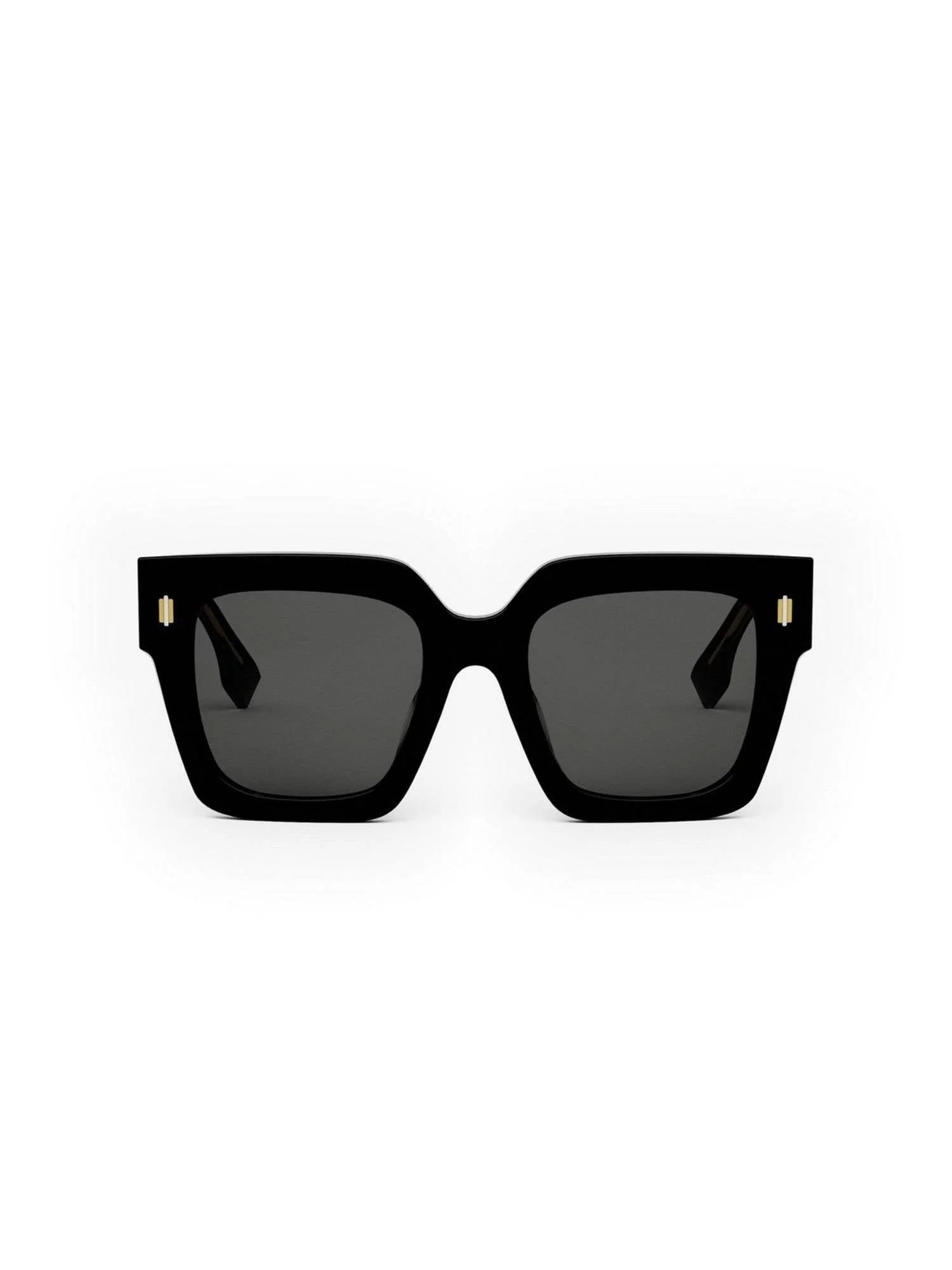 Fendi FE40101F 5201A D-Frame Acetate Sunglasses in Beige Gold - Image 2