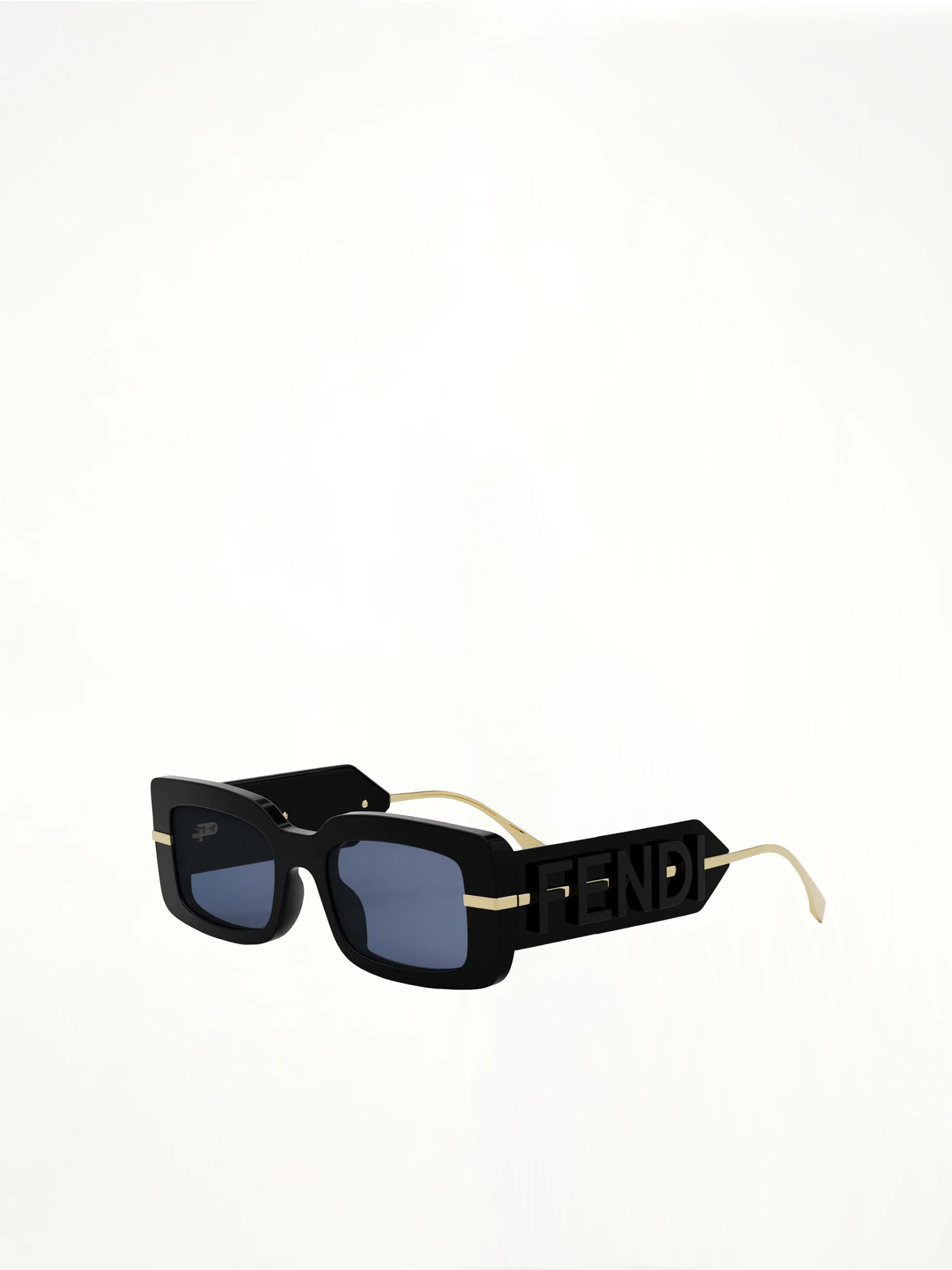 Fendi FE40133I 5101V Acetate Sunglasses in Black/Gold