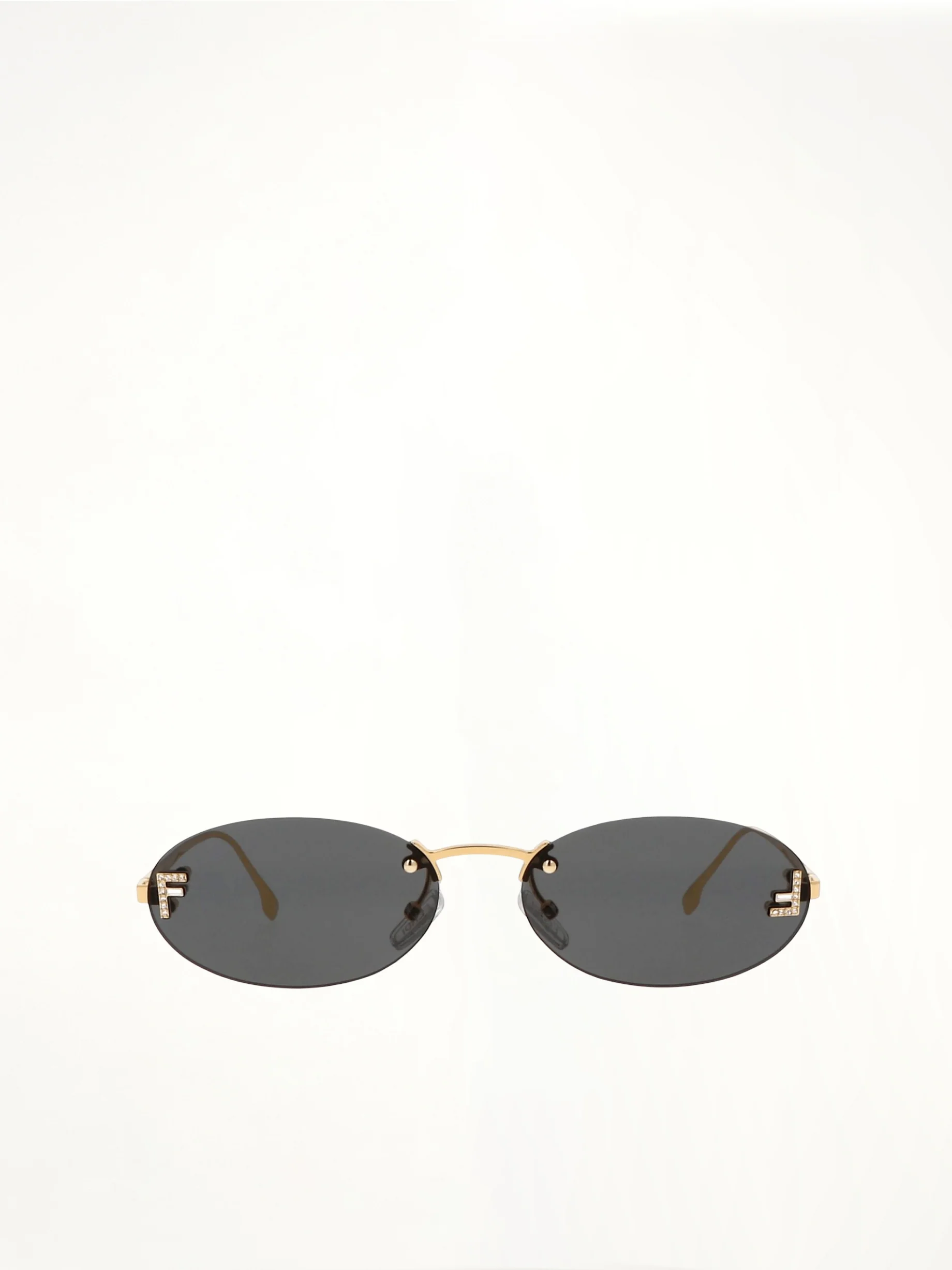Fendi FE4075US 5430A Metal Sunglasses in Dark Grey/Gold - Image 2