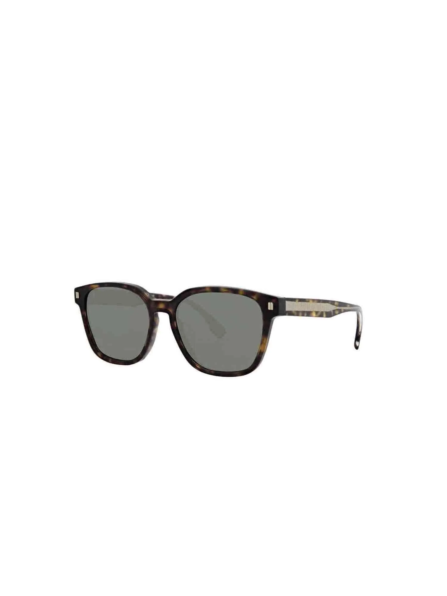 FE40001U Square Sunglasses with Green Lens in Dark Havana - Image 2