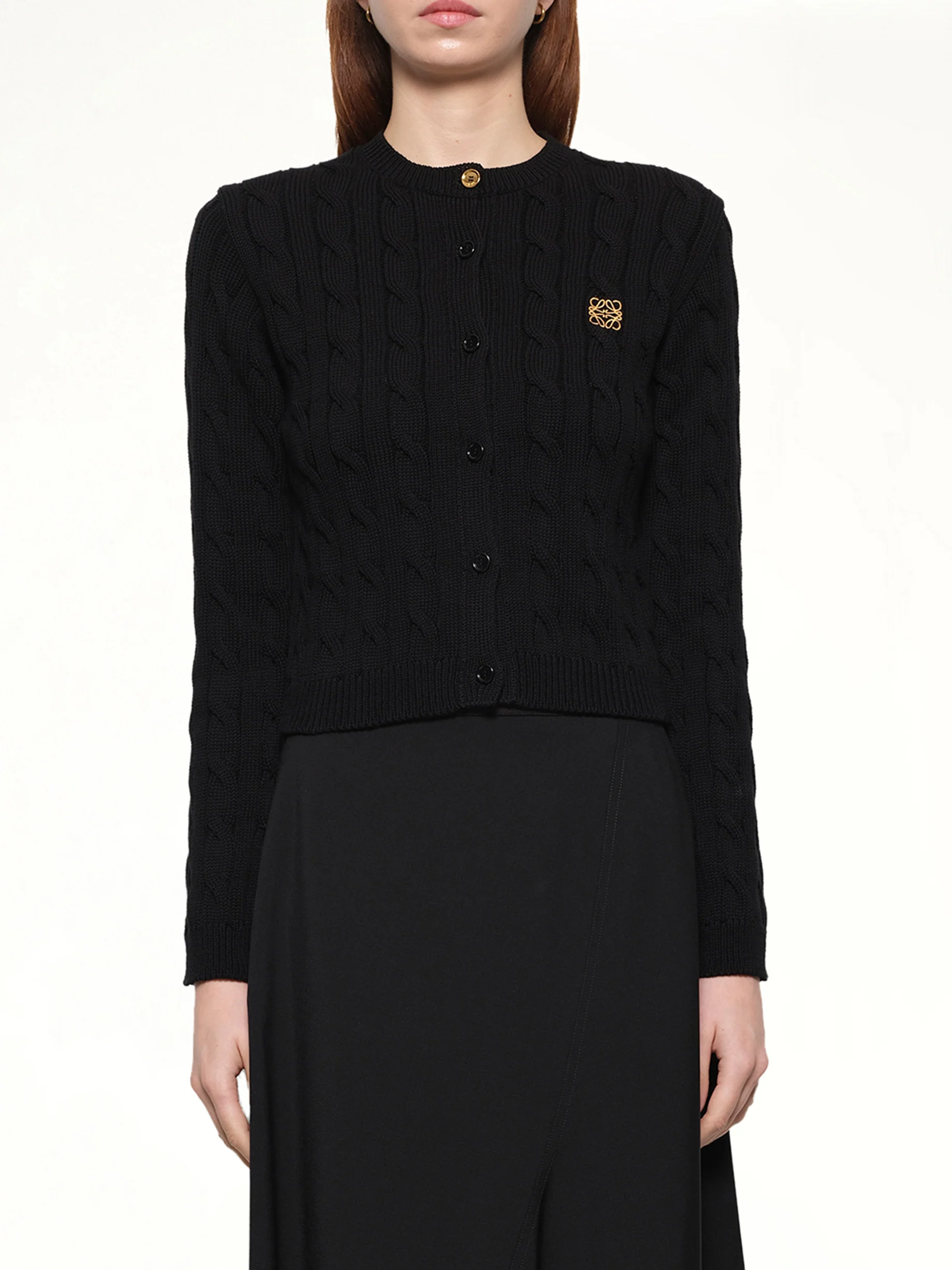 Fitted Cardigan in Black
