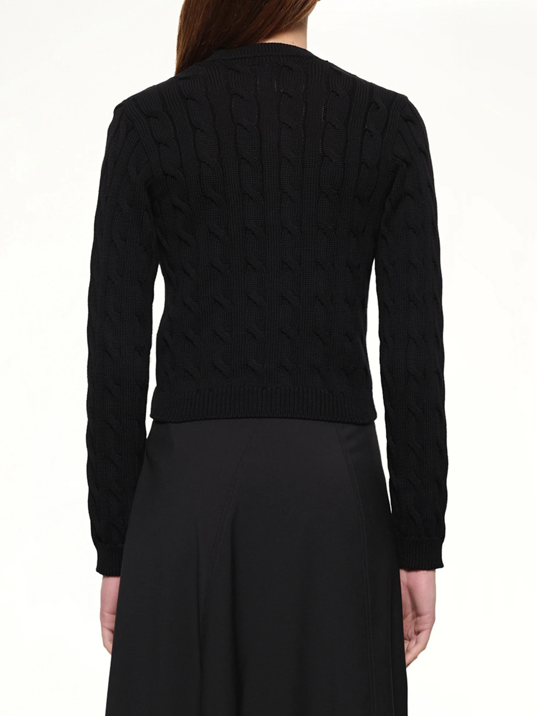 Fitted Cardigan in Black - Image 5