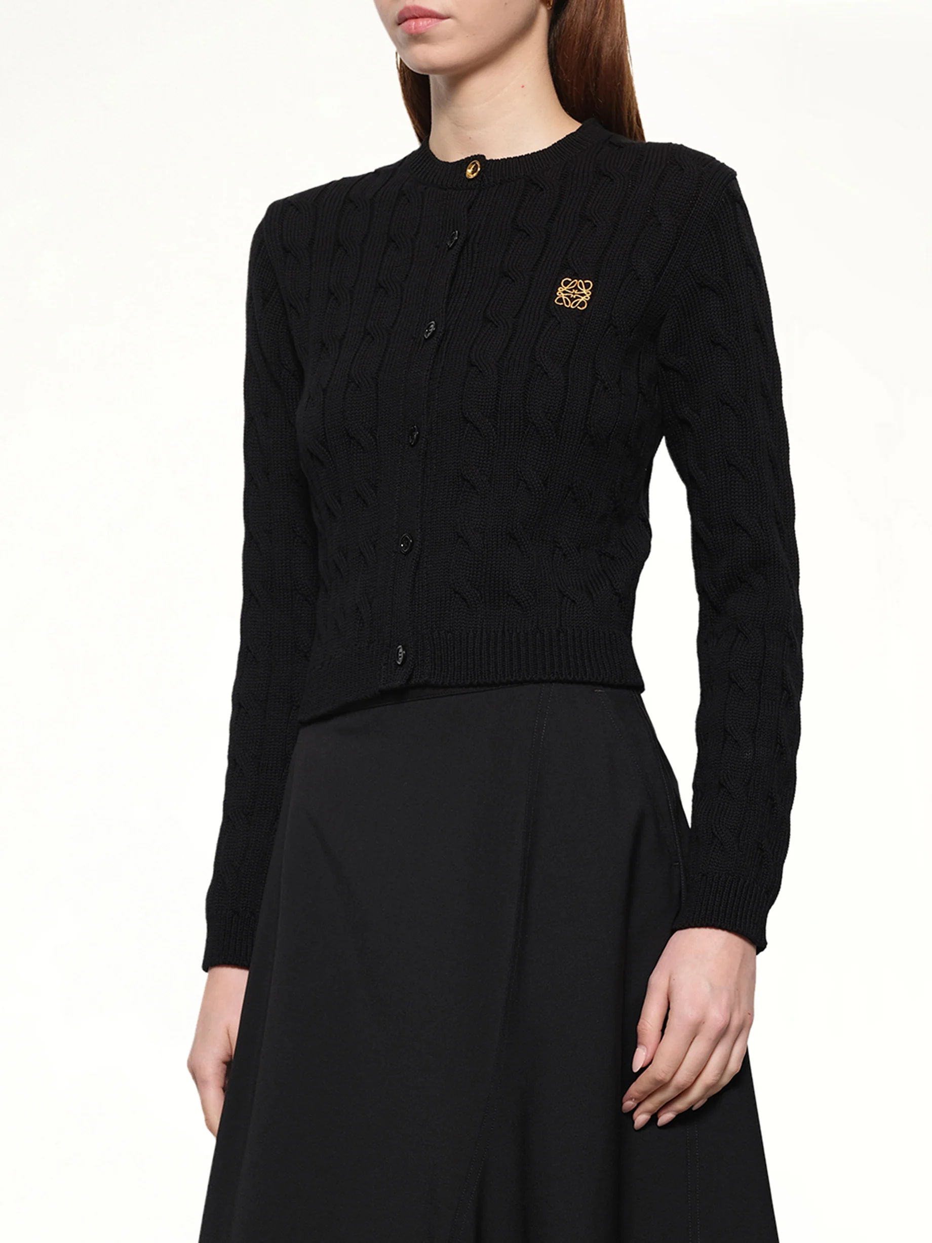 Fitted Cardigan in Black - Image 6