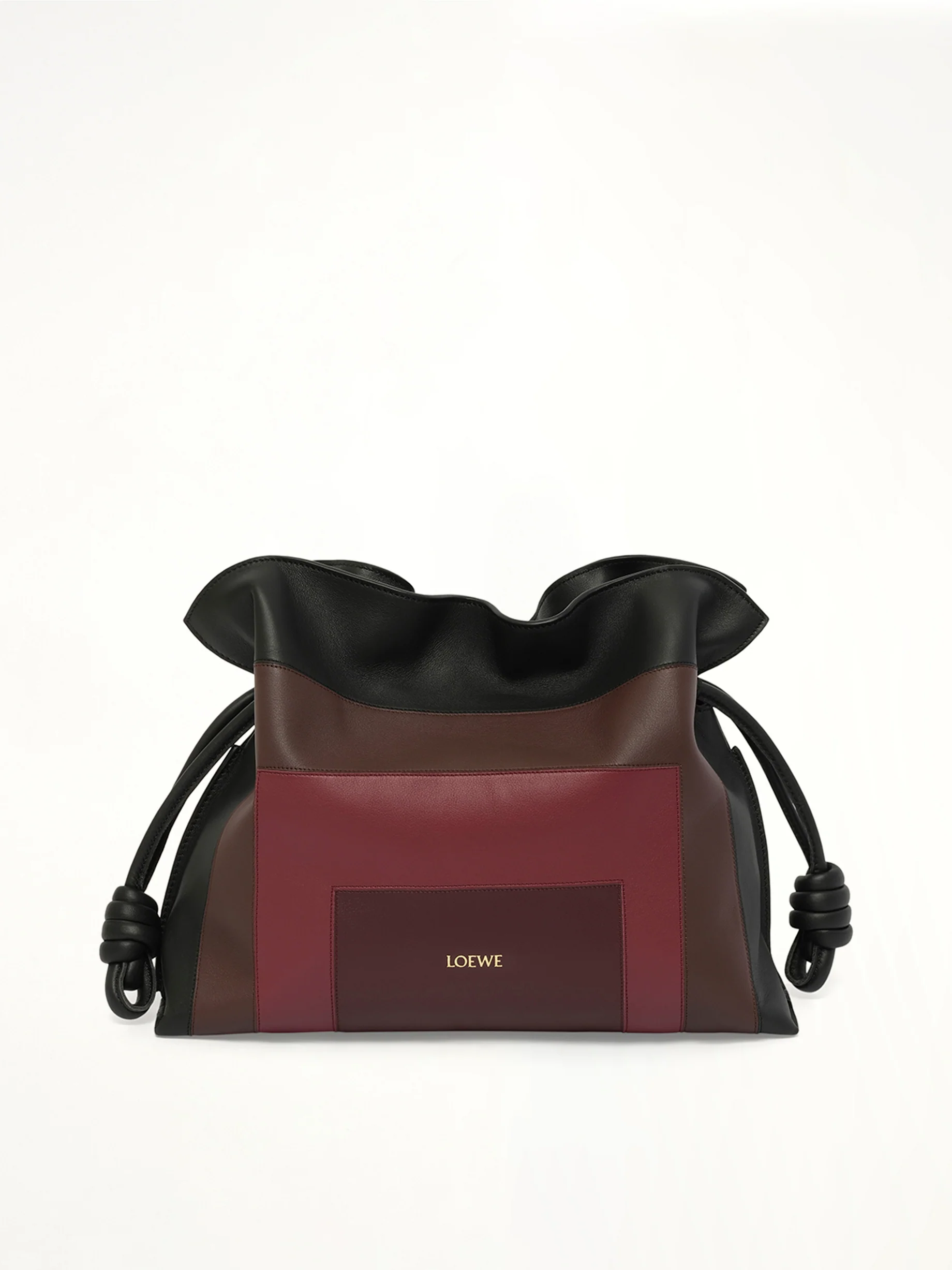 Flamenco Clutch Square in Black/Burgundy