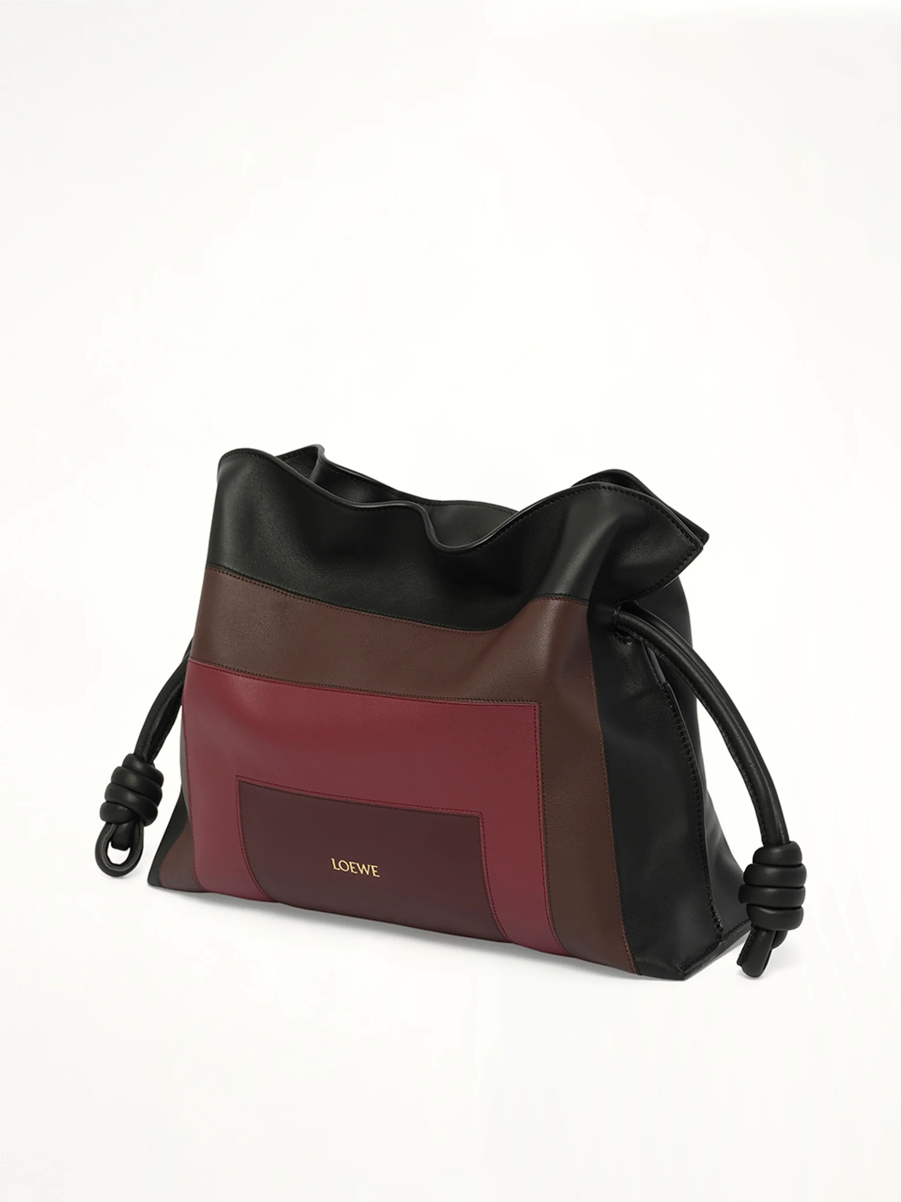 Flamenco Clutch Square in Black/Burgundy - Image 2