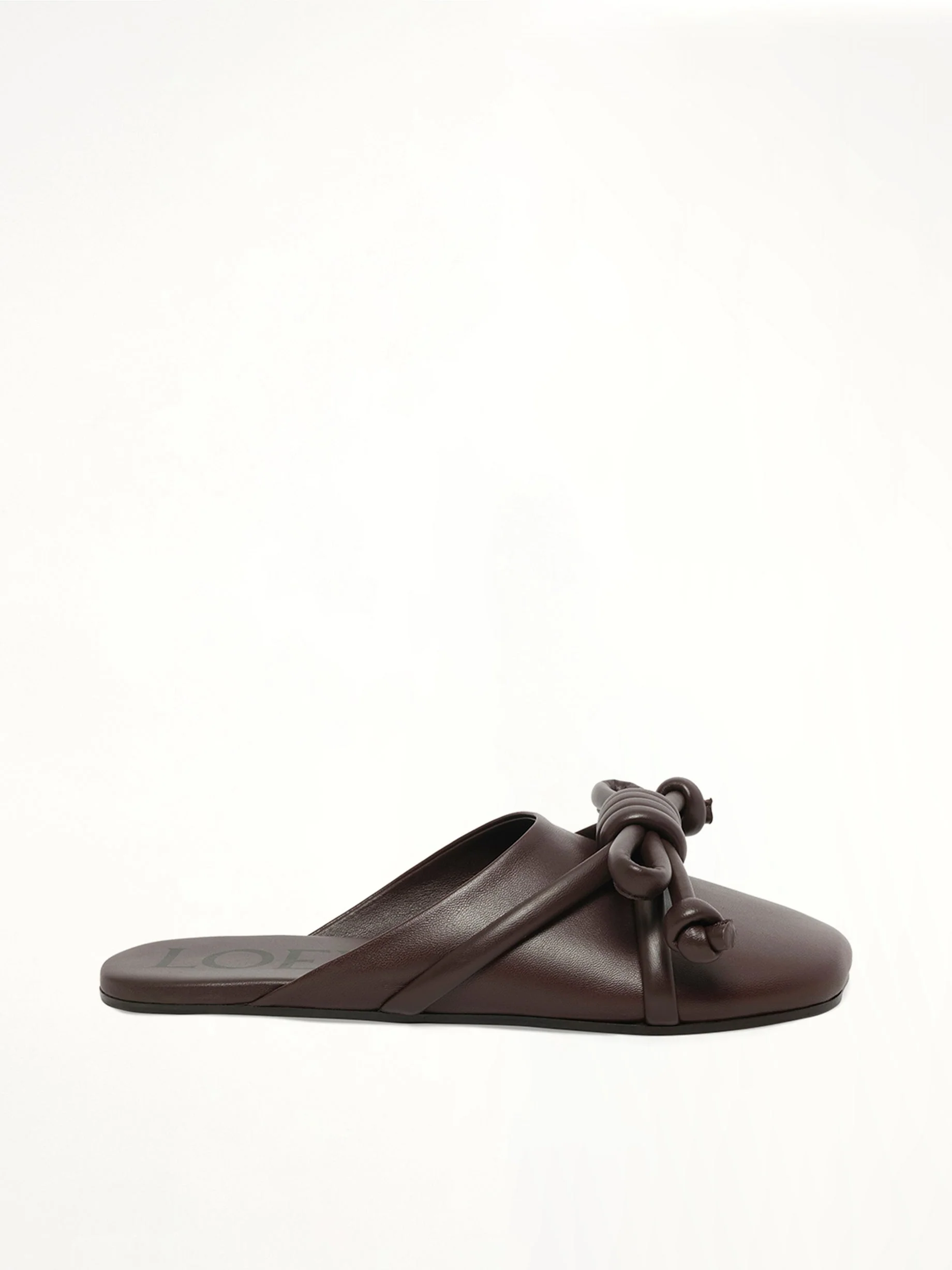 Flamenco Knot Mule in Dark Brownie