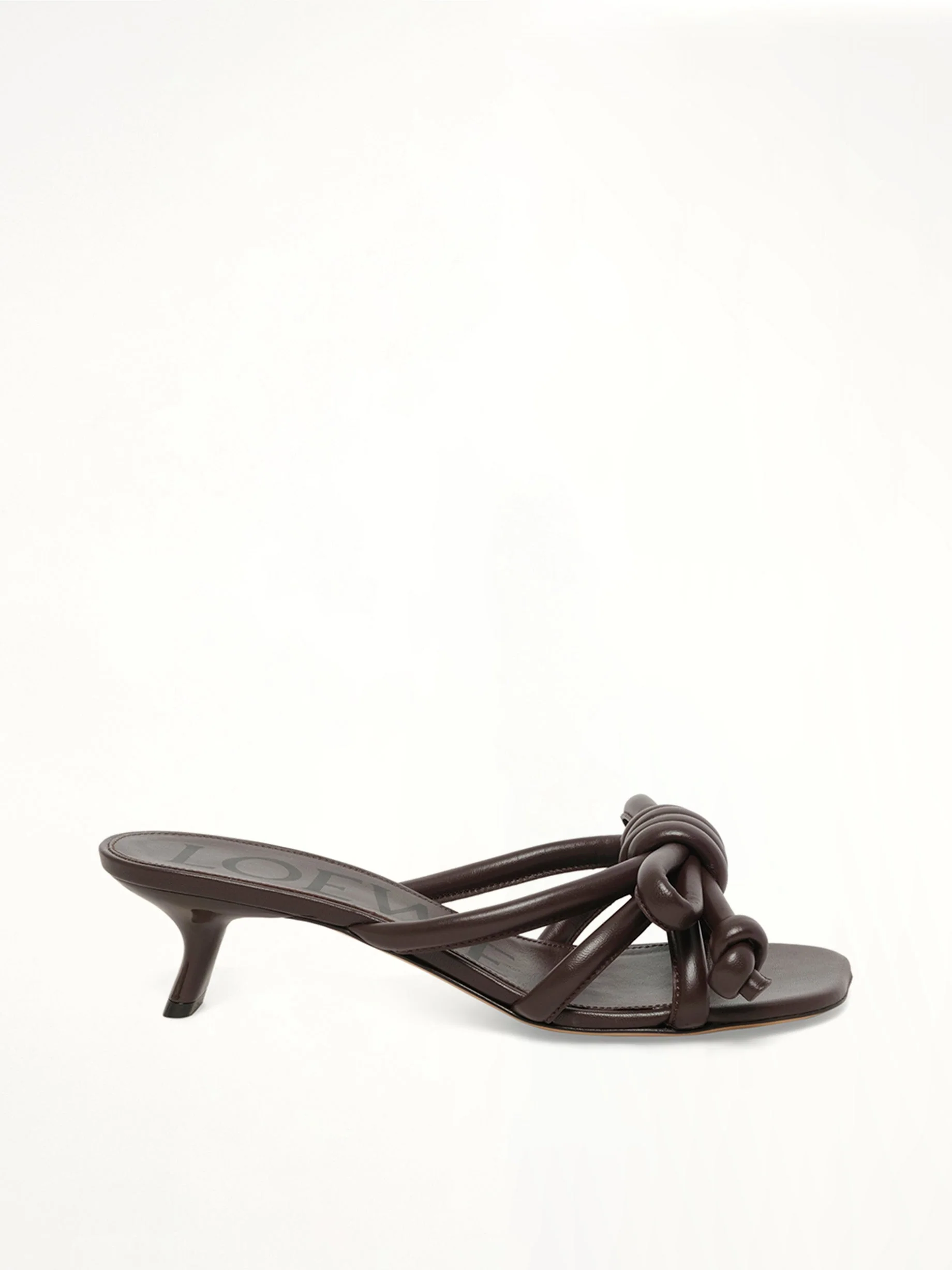 Flamenco Knot Sandal 45H in Dark Brownie