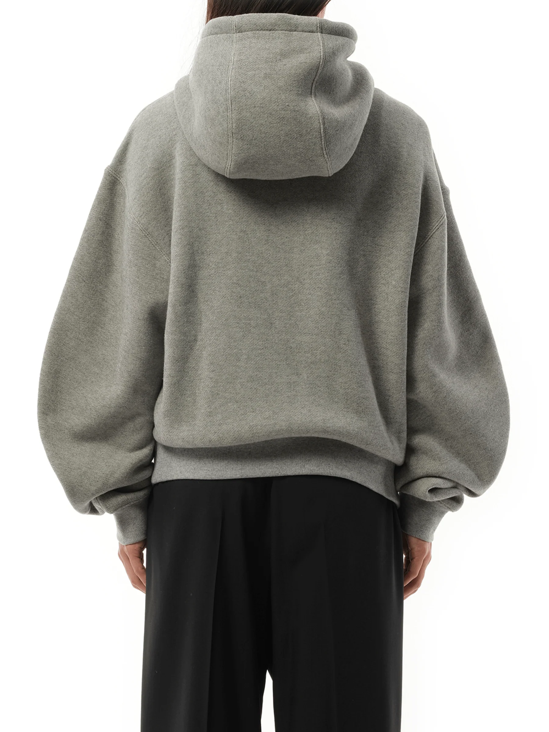 Flamenco Zip Hoodie in Grey Melange - Image 6
