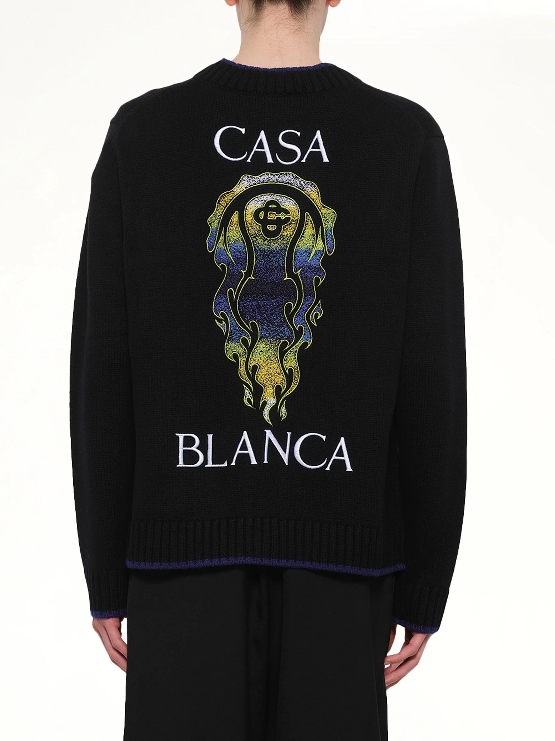 Flaming Tennis Ball Cardigan in Black - Image 5