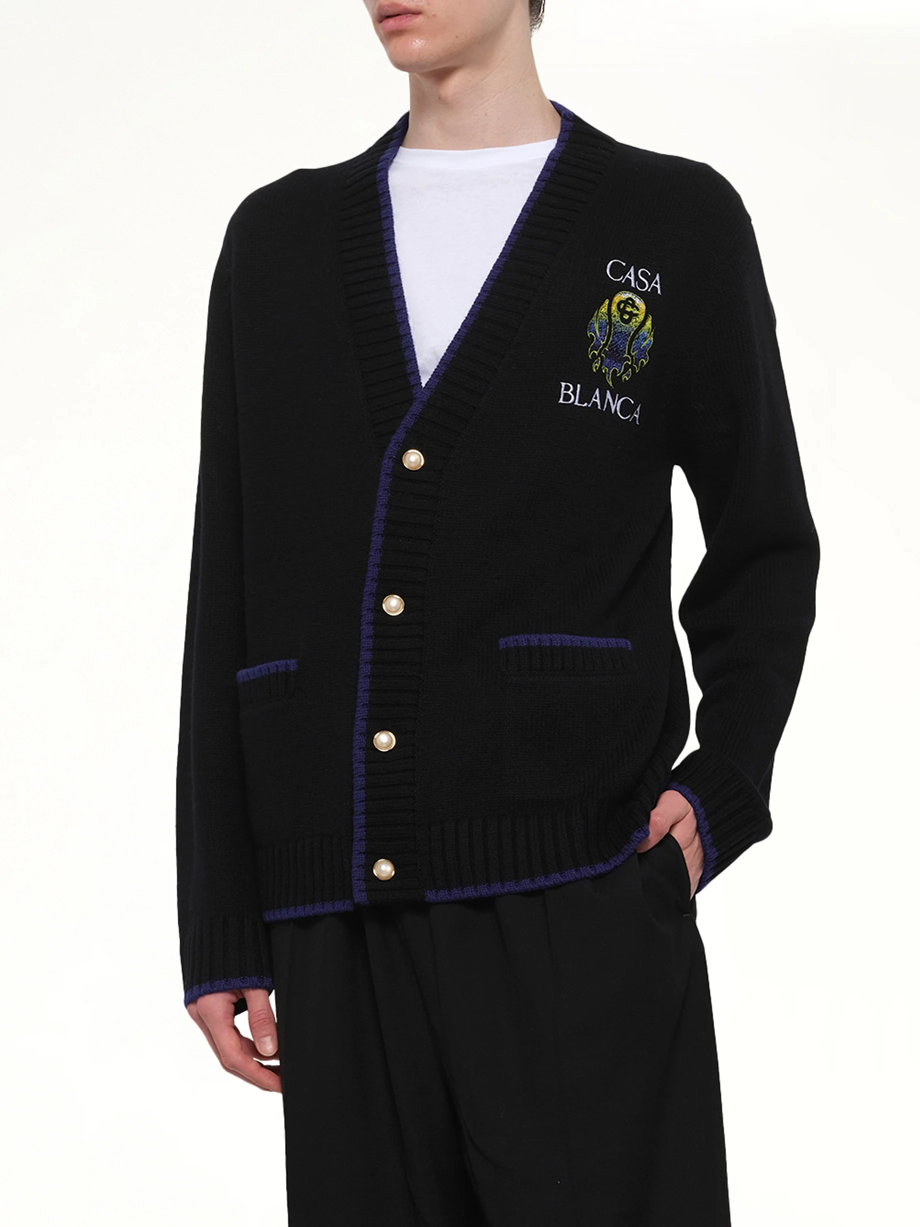 Flaming Tennis Ball Cardigan in Black - Image 6