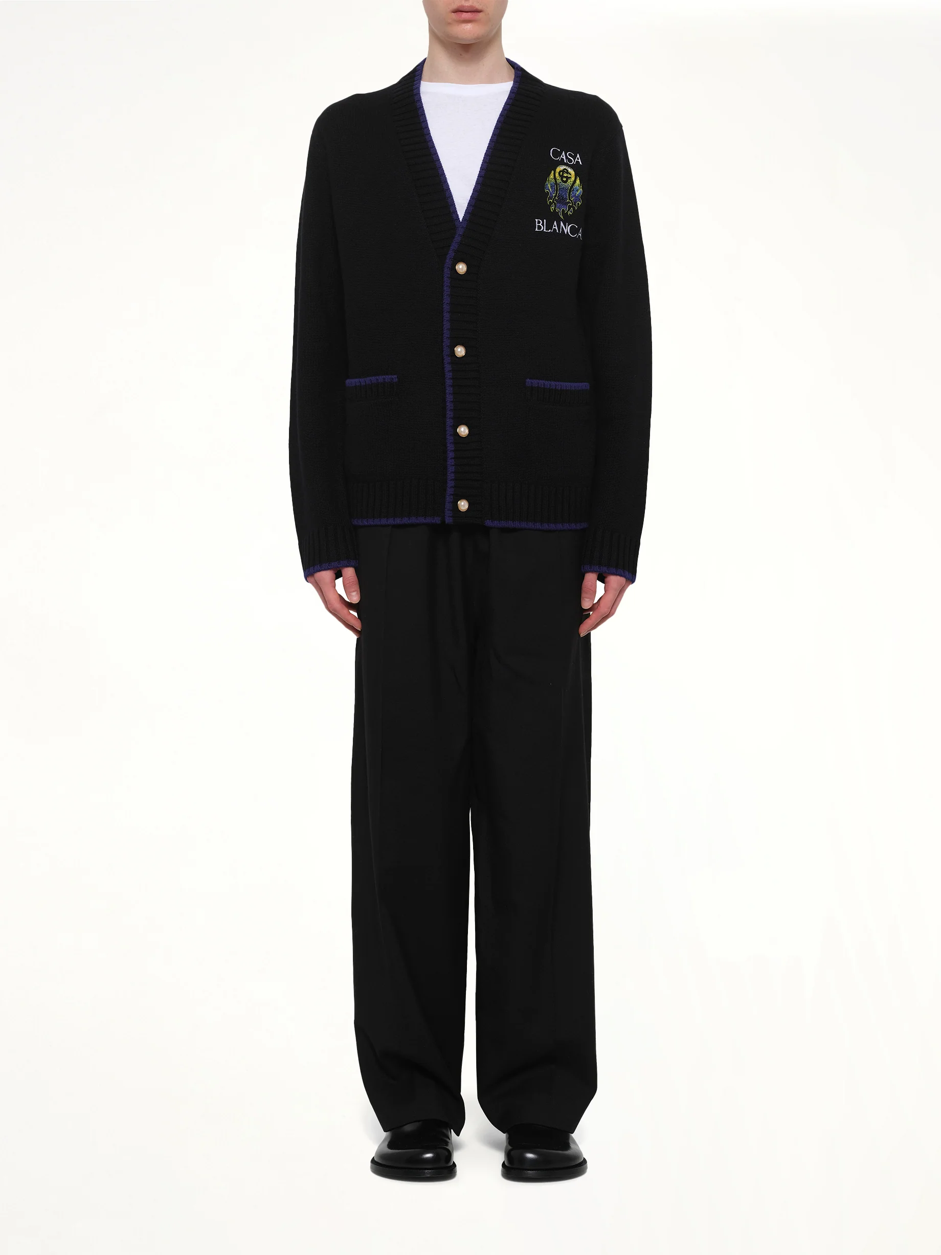 Flaming Tennis Ball Cardigan in Black - Image 7
