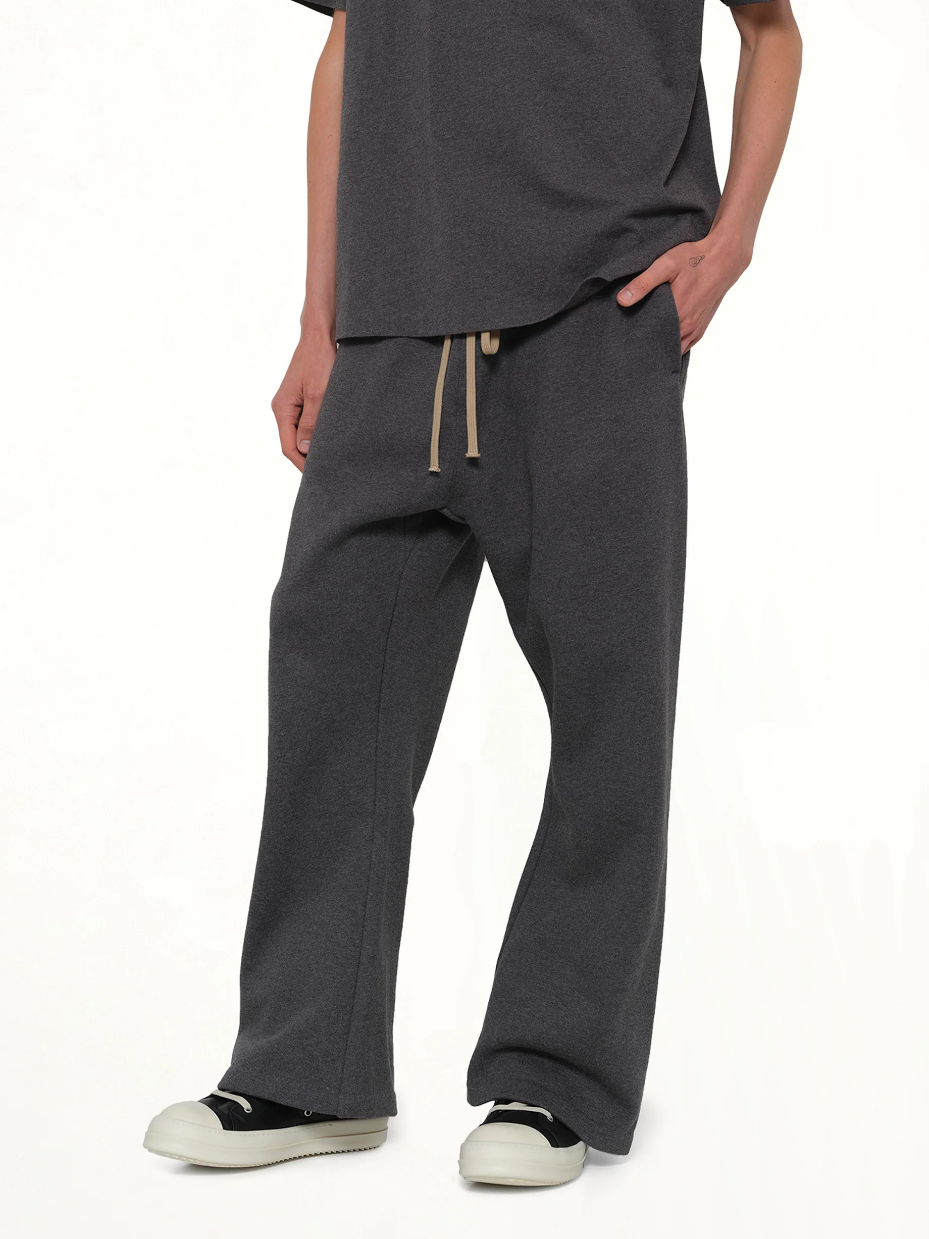 Flare Sweatpant in Charcoal Heather - Image 6