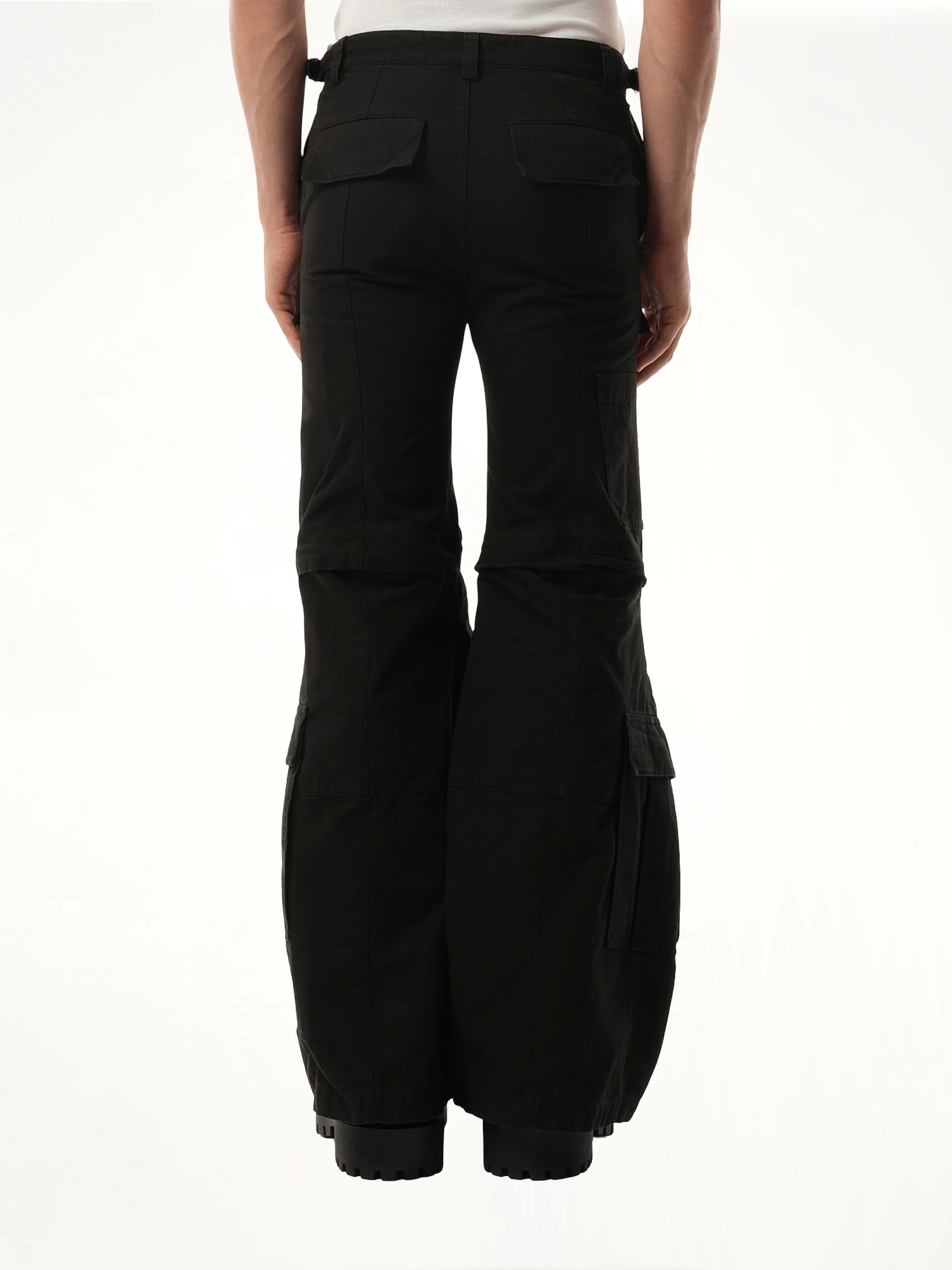 Flared Cargo Pants in Black - Image 6