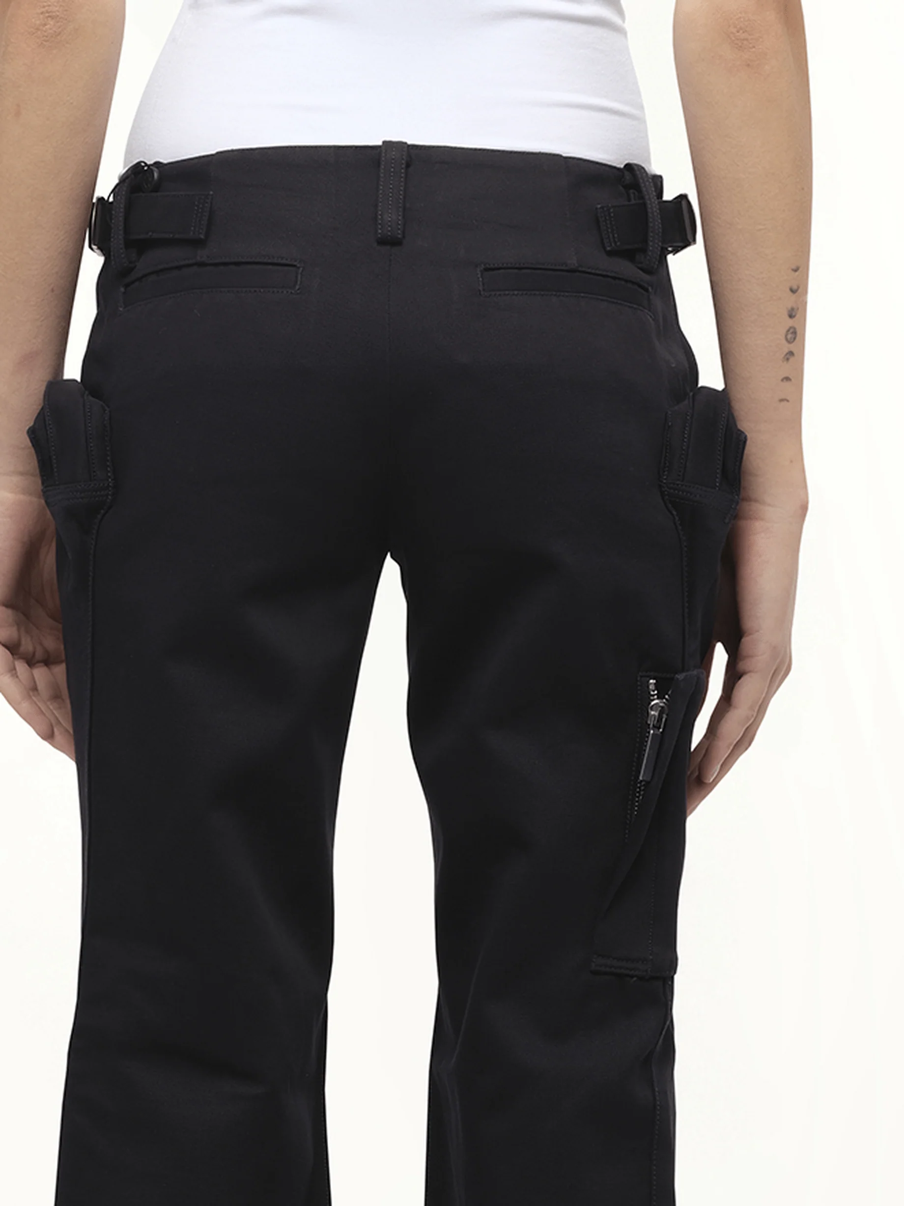 Flared Cargos in Black - Image 3
