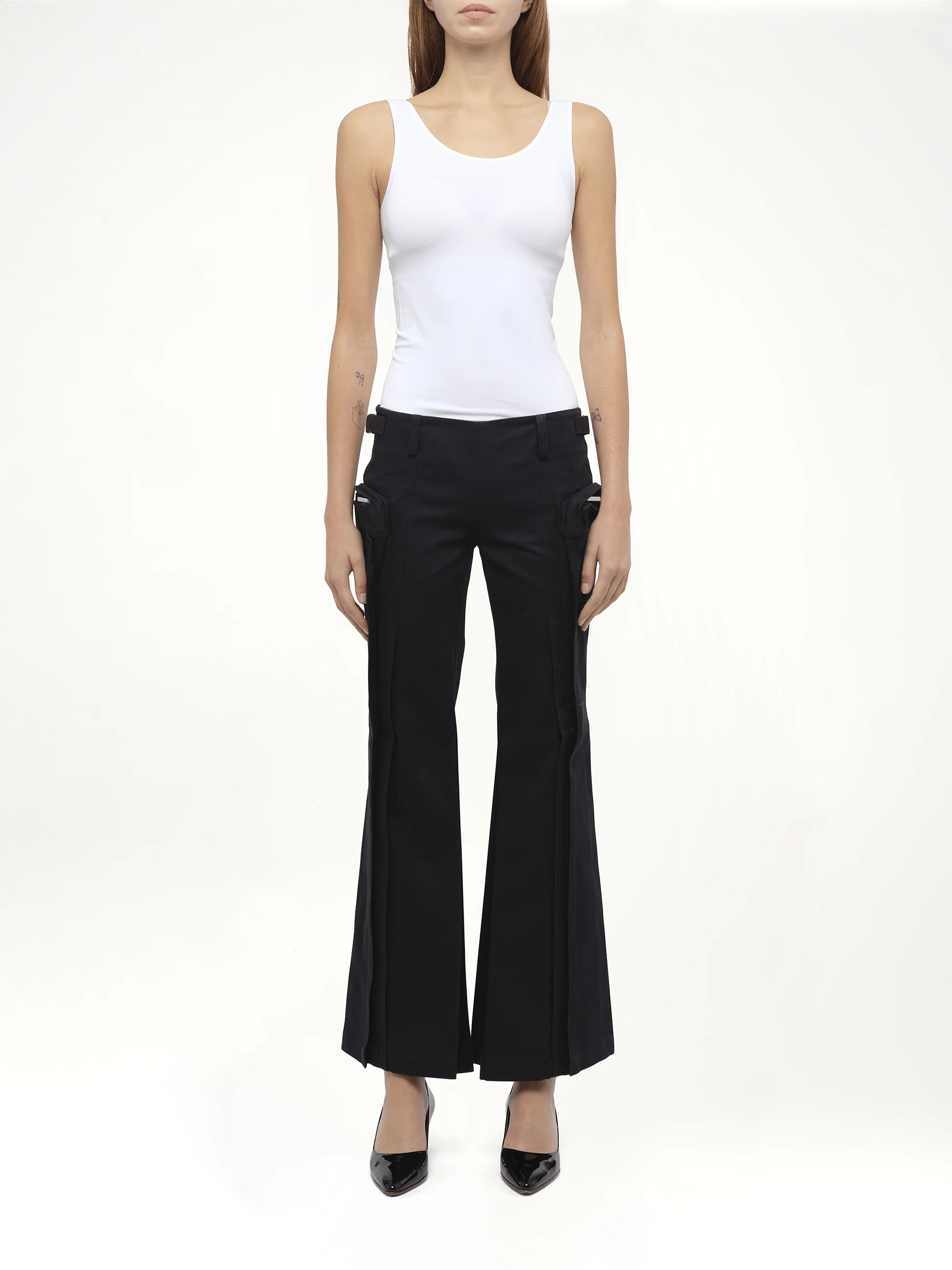 Flared Cargos in Black - Image 7