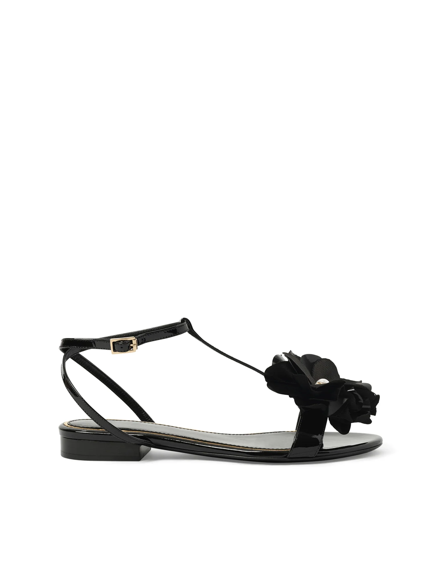Flat Sandal in Black