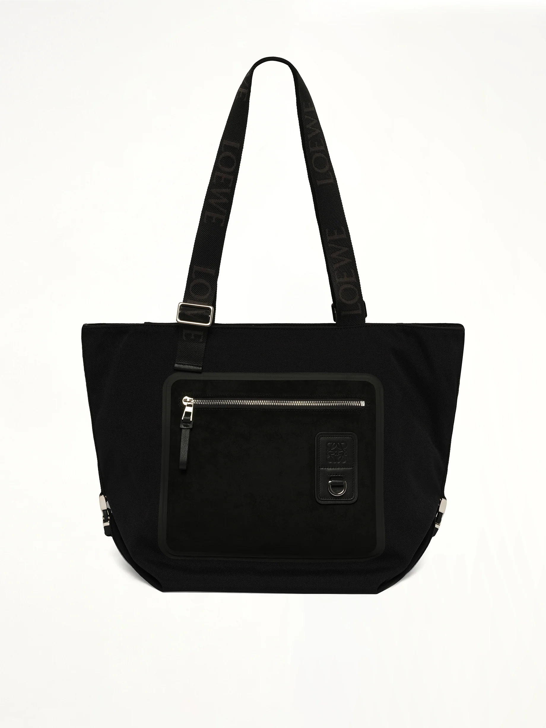 Flex Zipped Tote Bag in Black