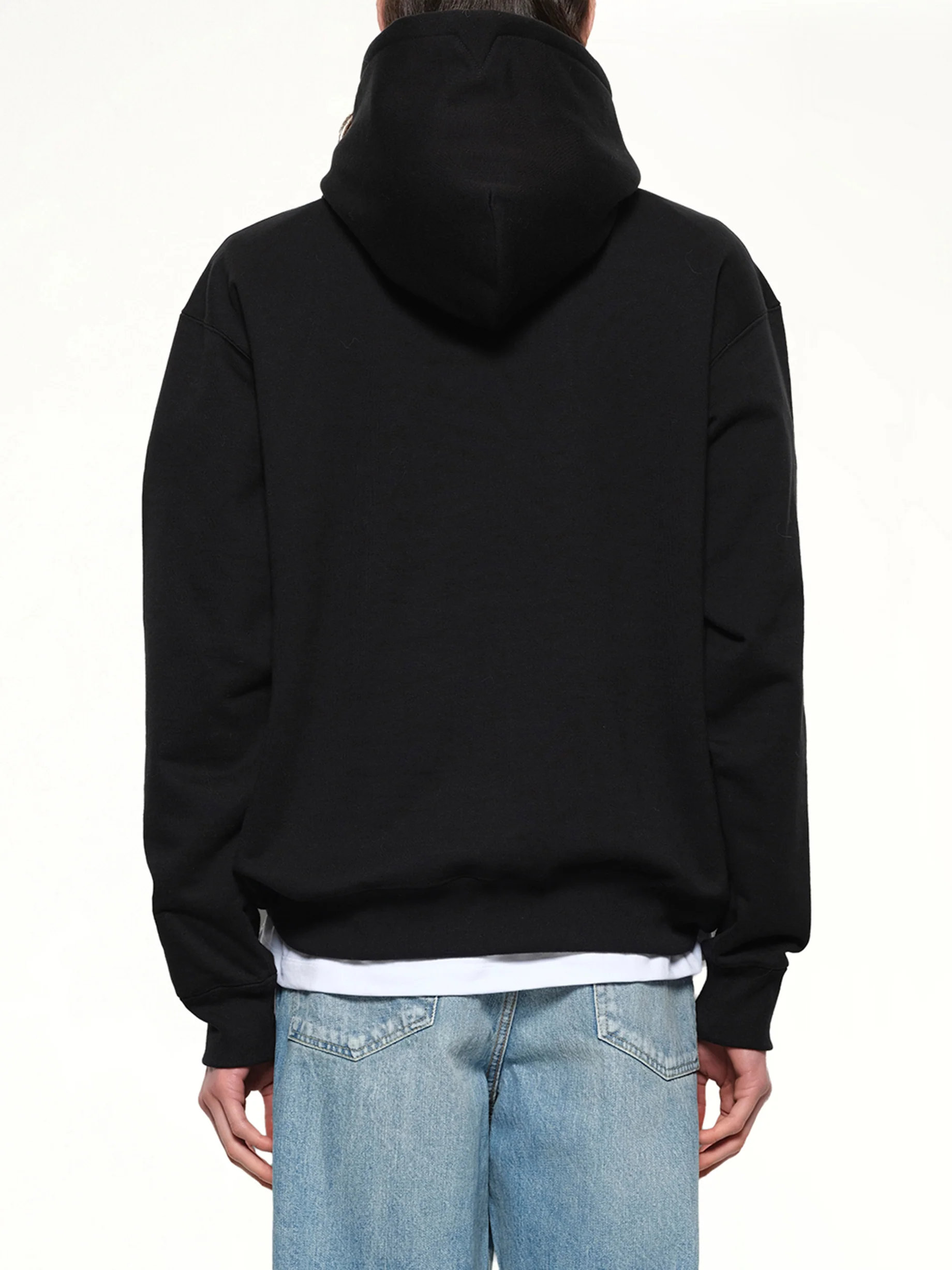Floral Embroidered Hoodie in Black - Image 5