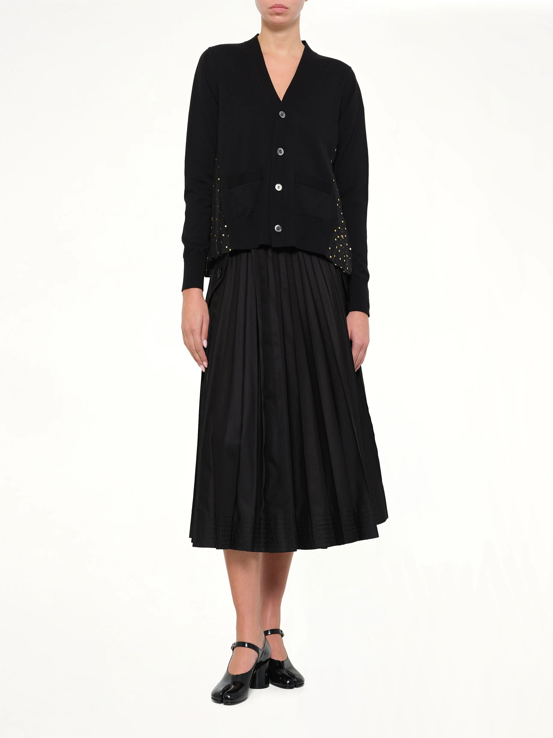 Floral Mix Cardigan in Black - Image 4