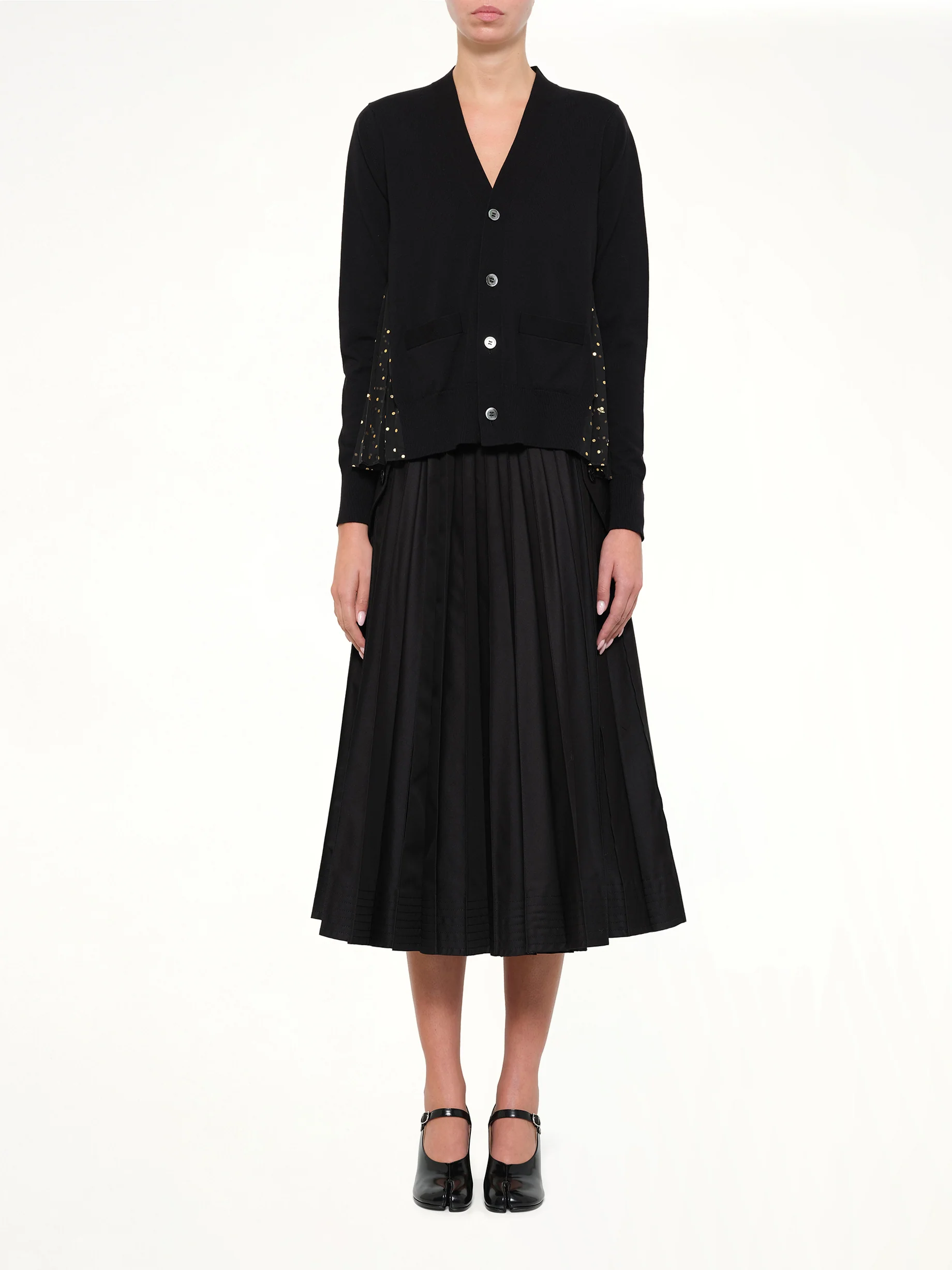 Floral Mix Cardigan in Black - Image 7