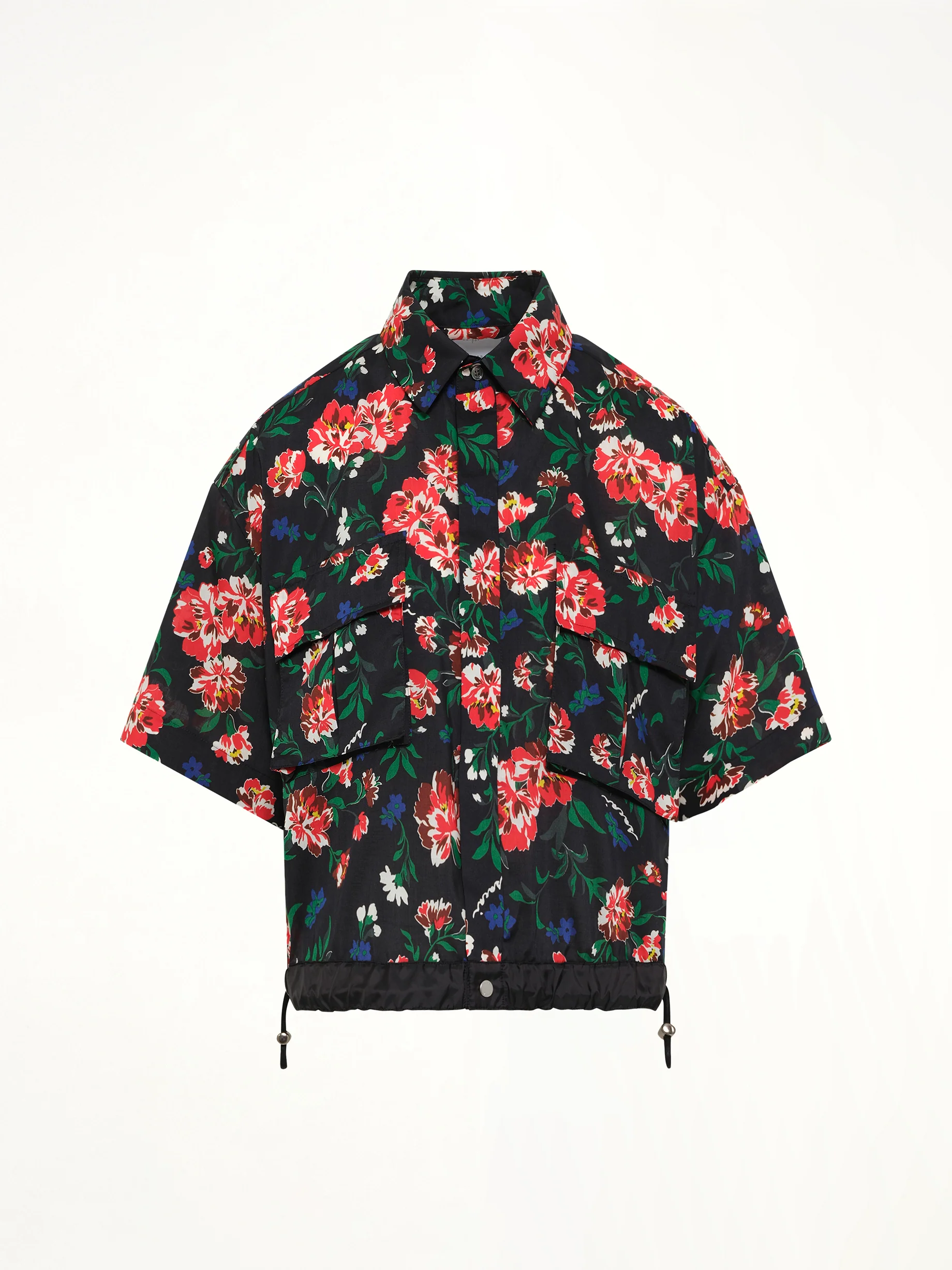 Floral Shirt in Black - Image 2