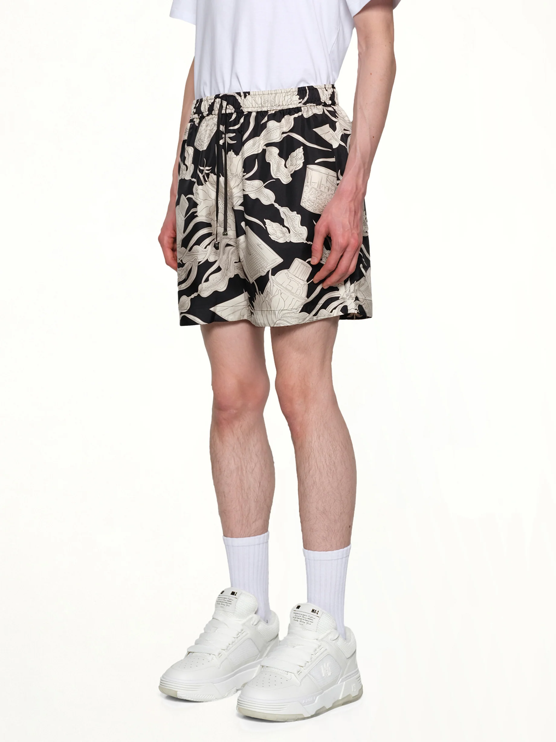 Floral Short in Black - Image 3