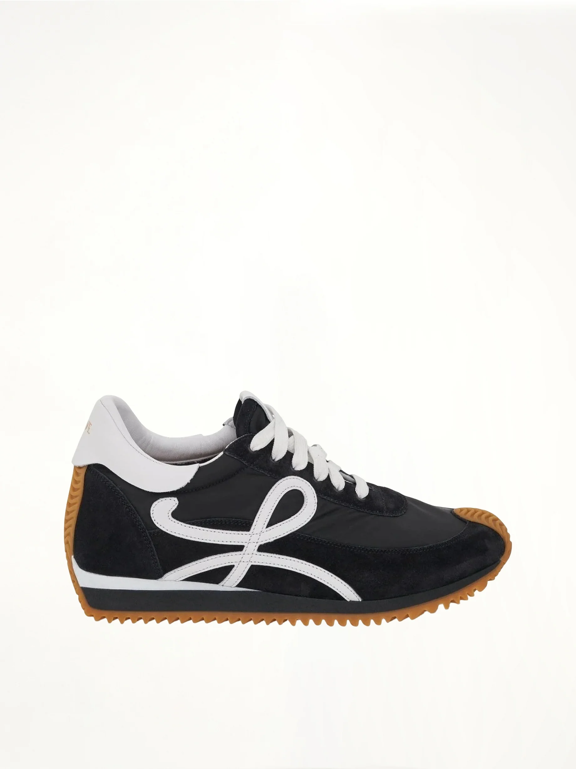 Flow Runner in Nylon and Suede in Black