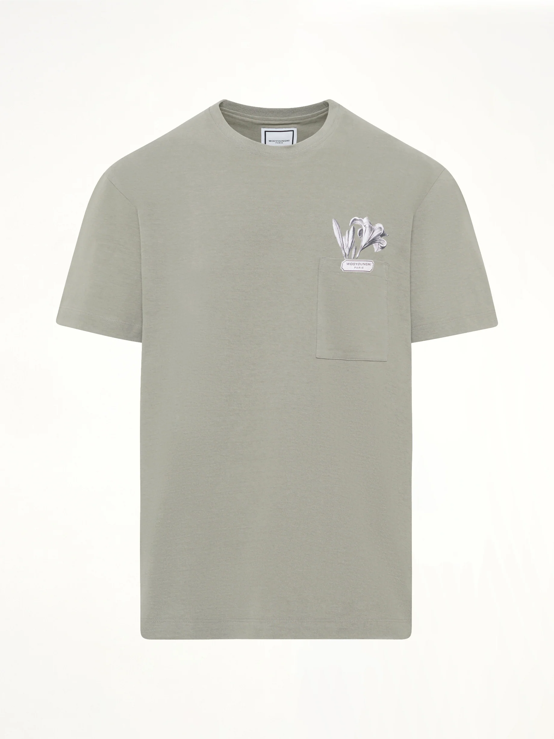 Flower Print T-Shirt in Khaki - Image 2