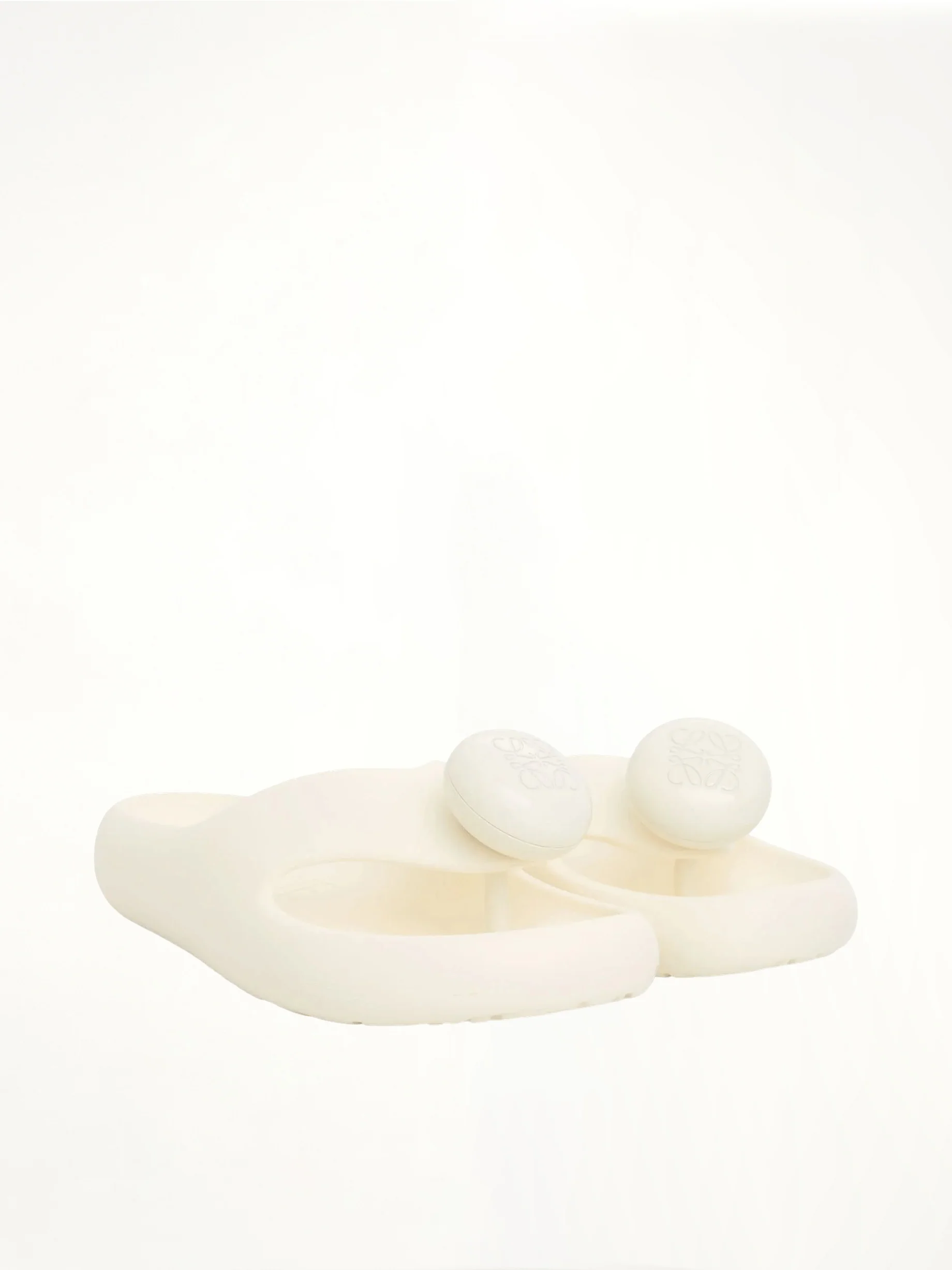 Foam Thong Slide in White - Image 2